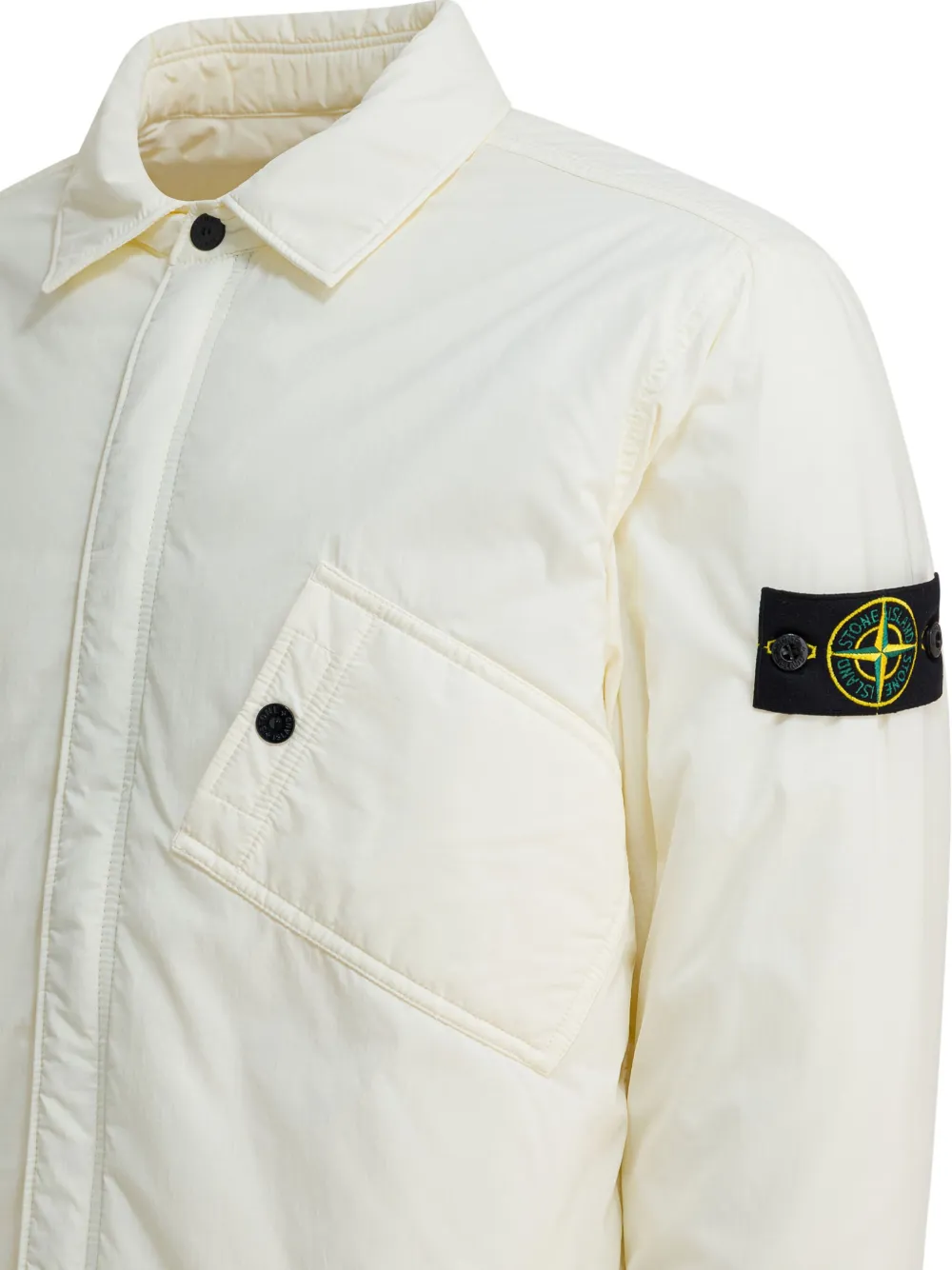 Stone Island Shirtjack met opgestikte zak Wit