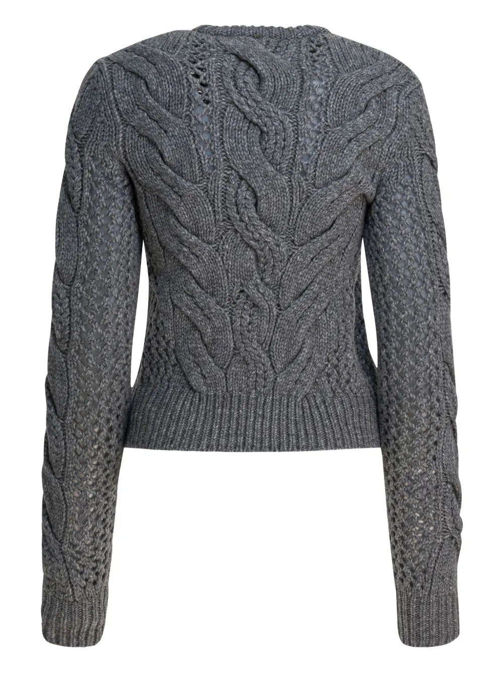 Max Mara Cable-knit Sweater In Gray