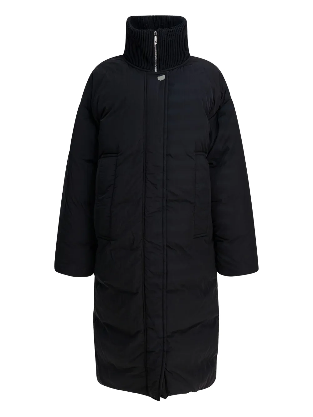 Max Mara Funnel-neck Casarsa Coat In Black