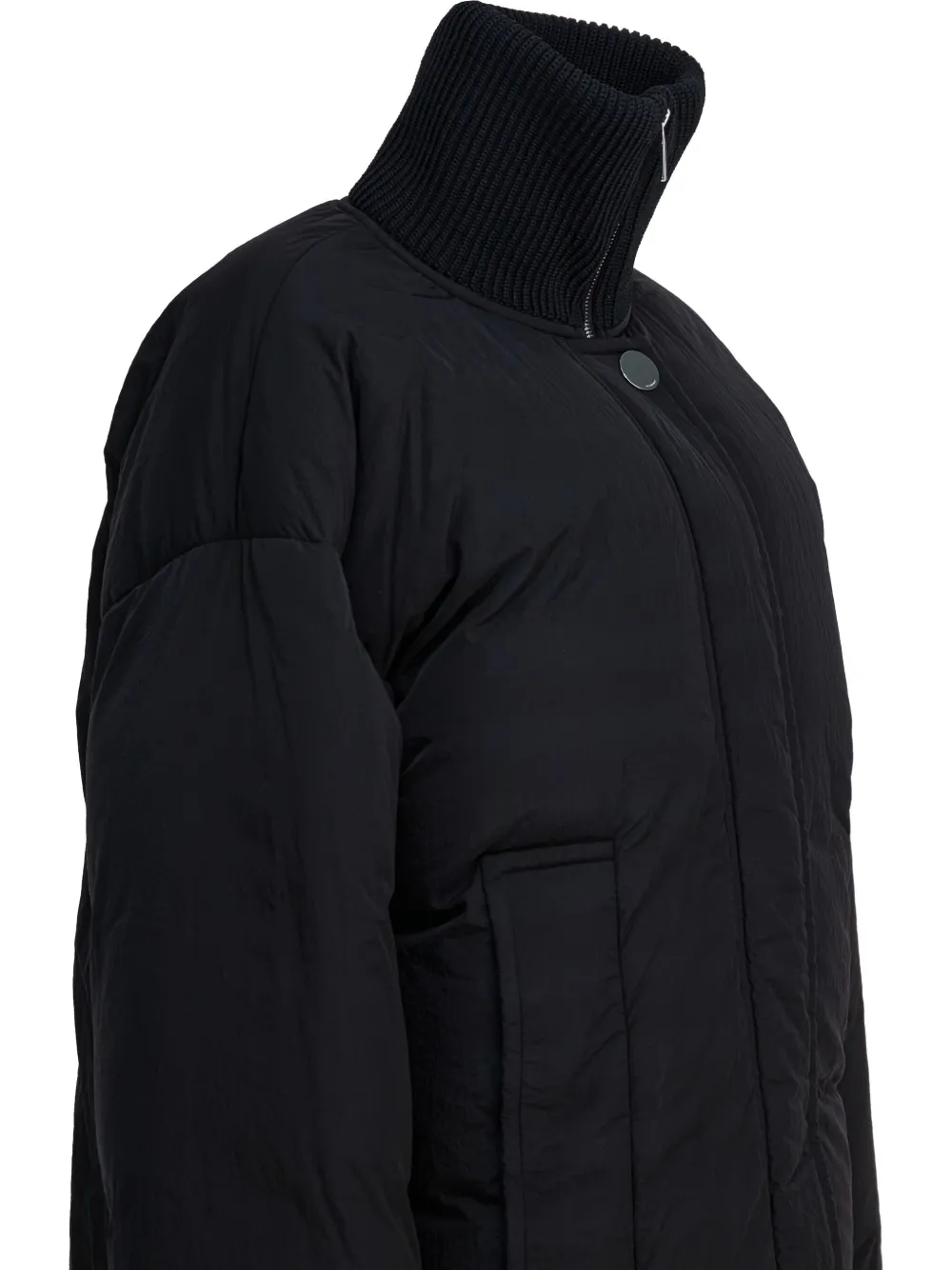 Max Mara Funnel-neck Casarsa Coat In Black