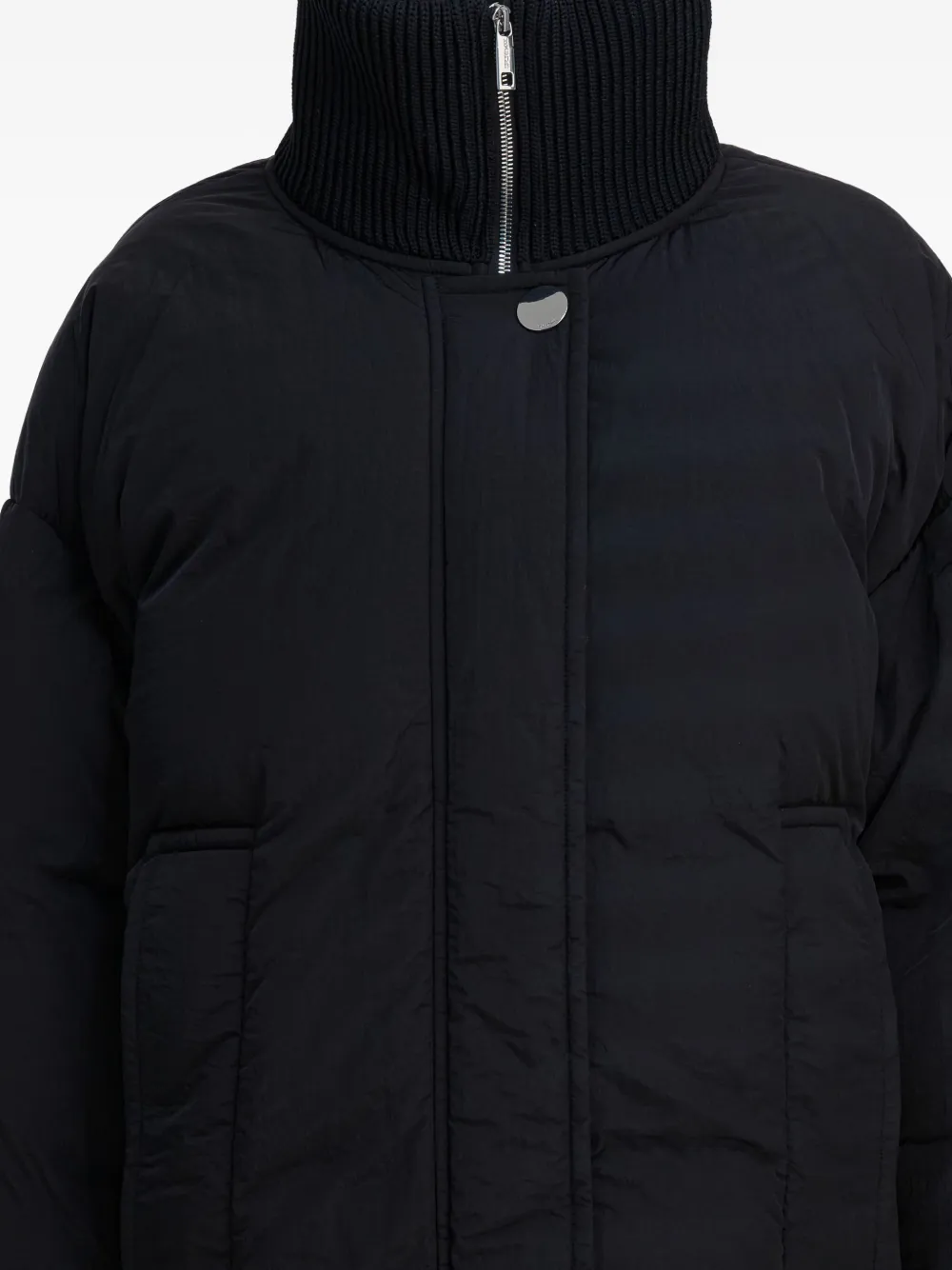 Max Mara Funnel-neck Casarsa Coat In Black