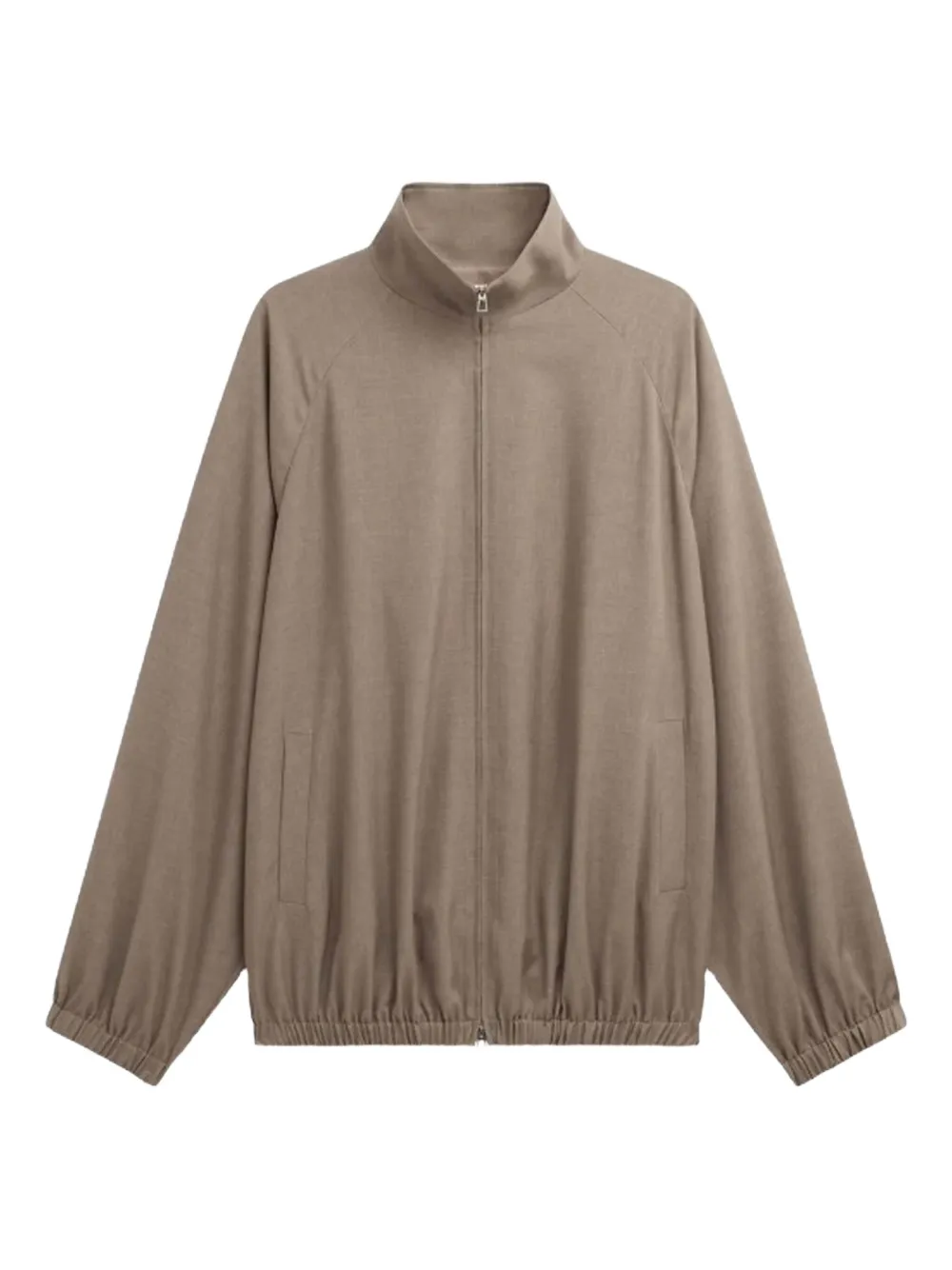 The Frankie Shop Baxter jack met hoge kraag Beige