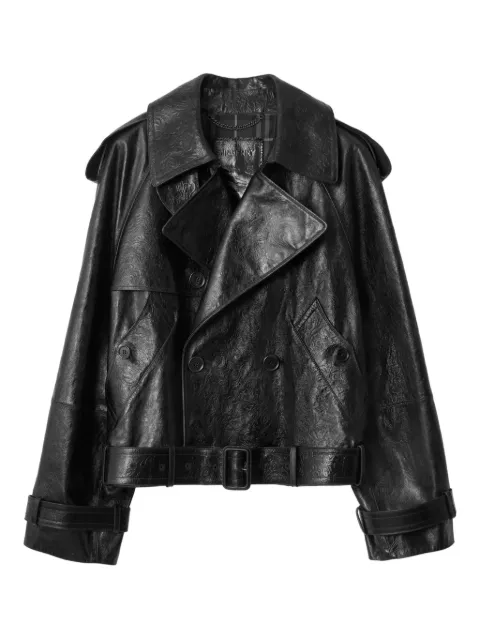 Burberry embossed leather jacket