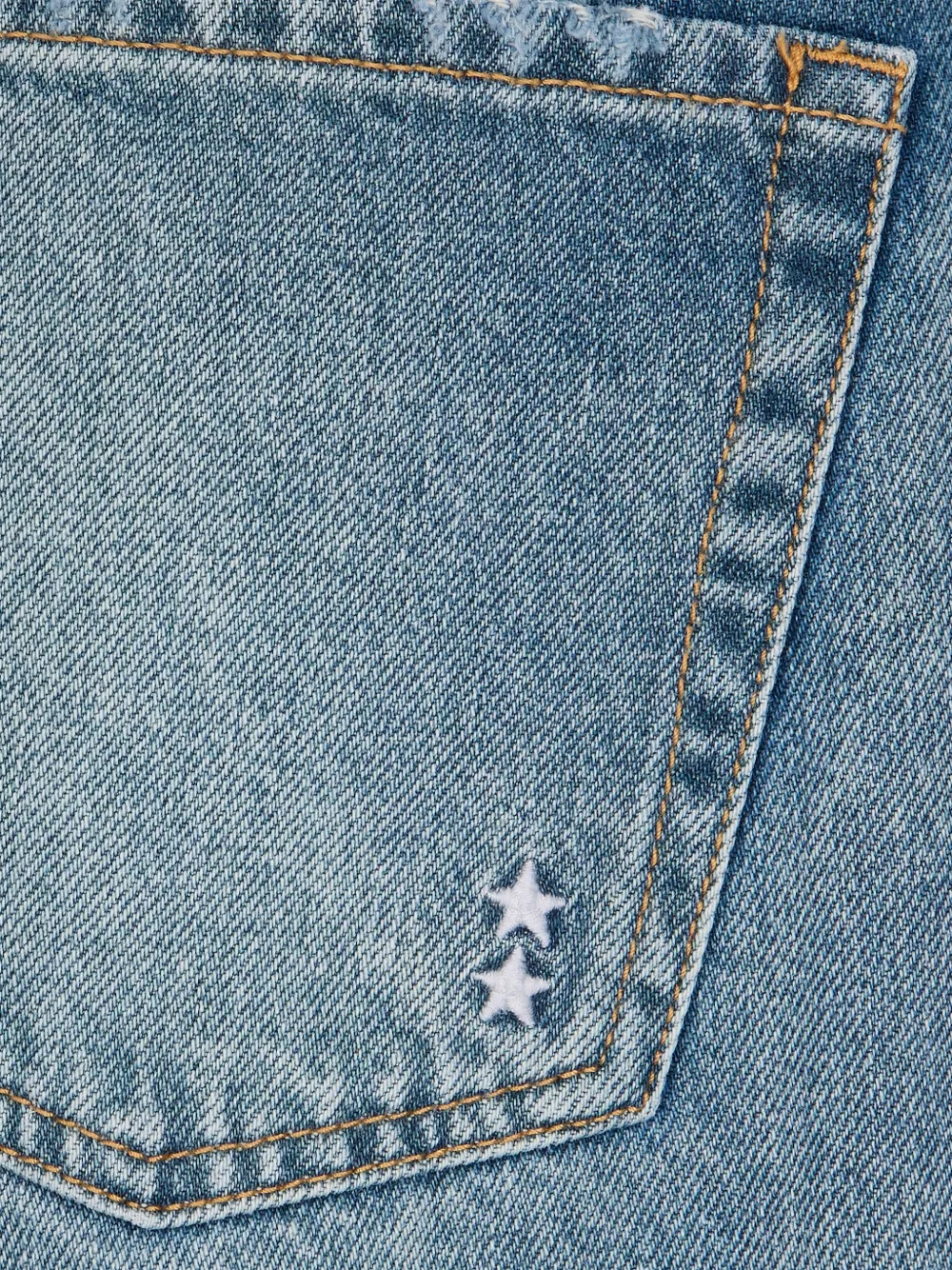 Icon Denim Bea Blue Jeans With Wide Leg And Logo Patch On The Rear In Denim Woman In Multi