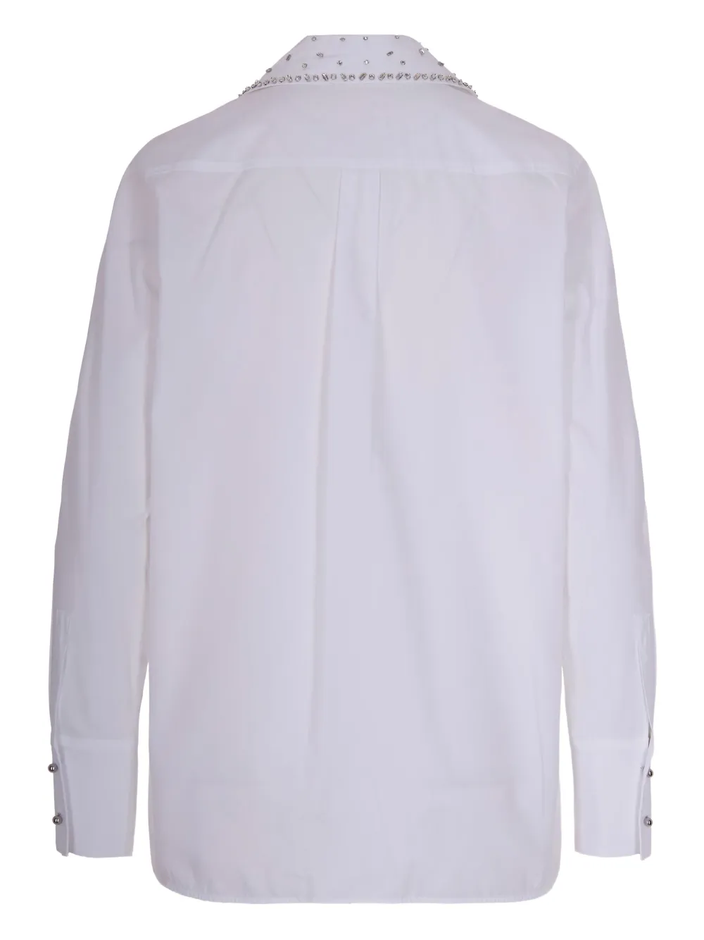 Max Mara embellished-collar cotton shirt - Wit