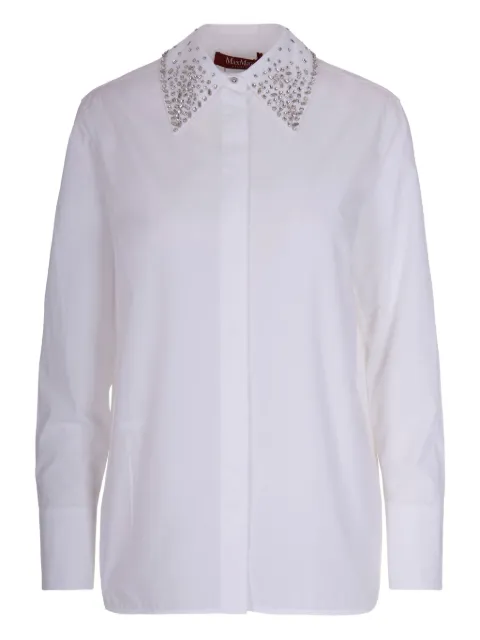 Max Mara embellished-collar cotton shirt