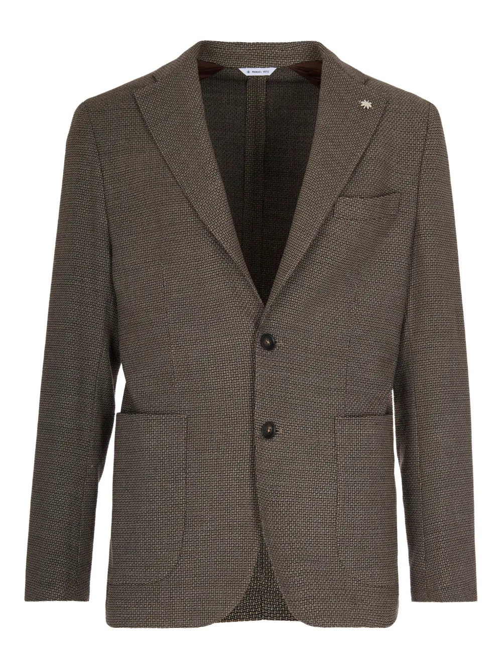 Manuel Ritz lapel-pin blazer | Brown | Image 1