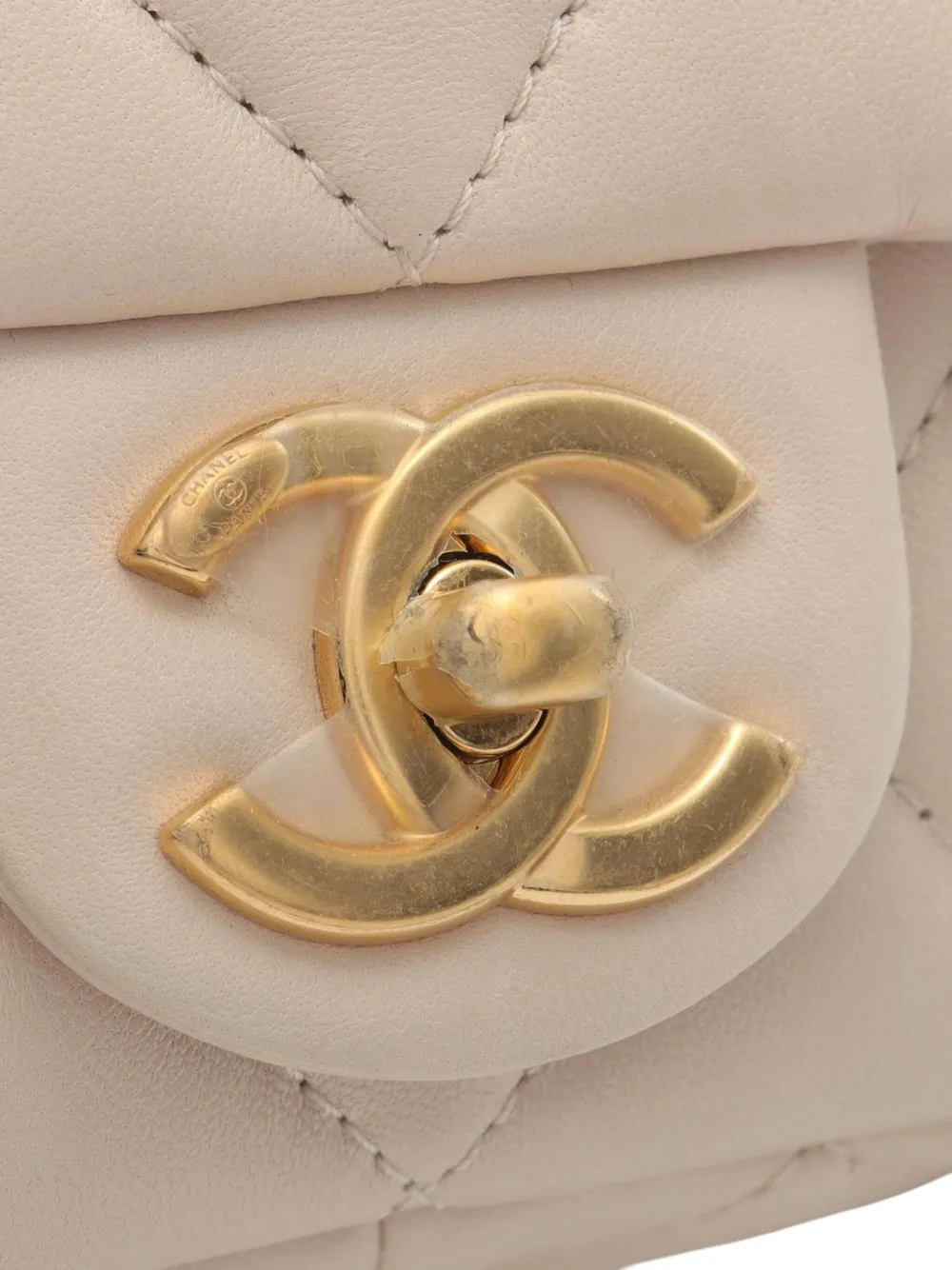 Pre-owned Chanel 2021-2025 Small Quilted Lambskin Funky Town Flap Shoulder Bag In Brown