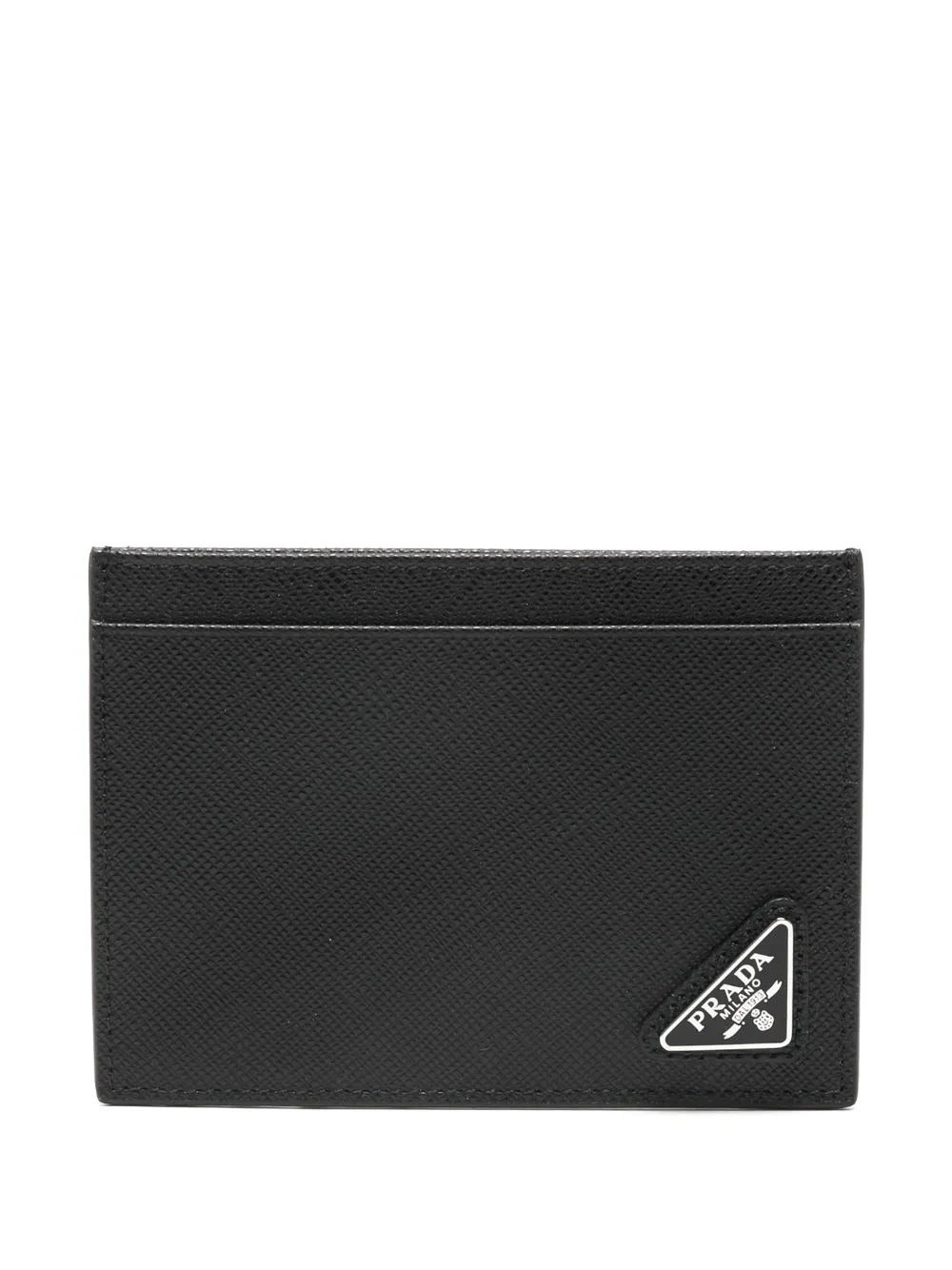 Prada logo-plaque card holder - Nero