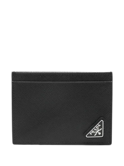 Prada logo-plaque card holder