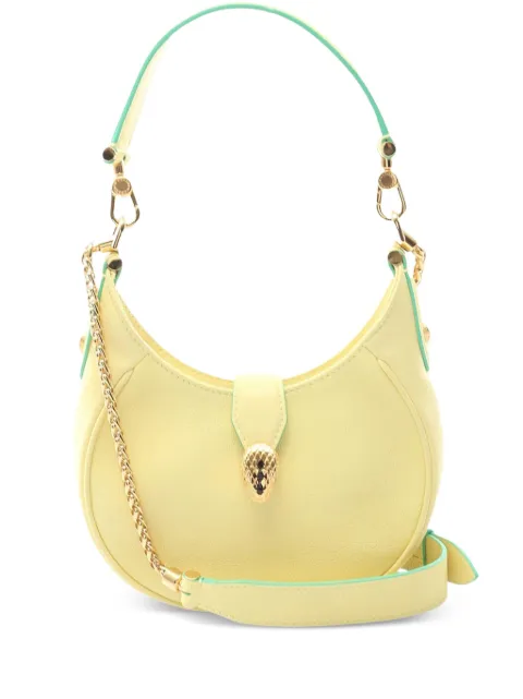 Bvlgari Pre-Owned bolsa satchel Serpenti Ellipse pequeña de piel 2010-2025