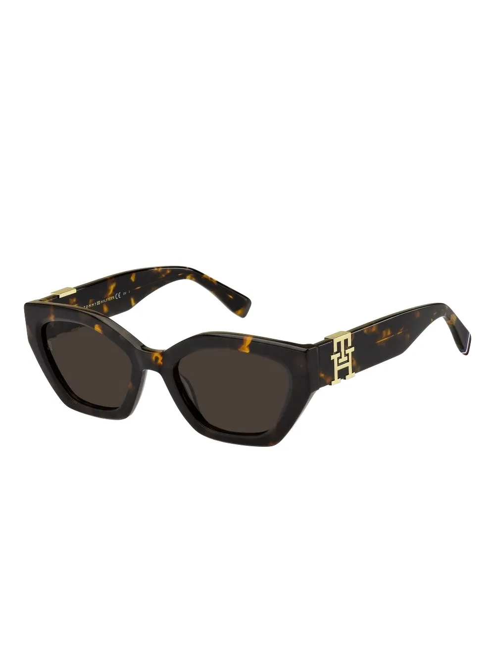 Tommy Hilfiger geometric-frame logo-detail sunglasses - Bruin