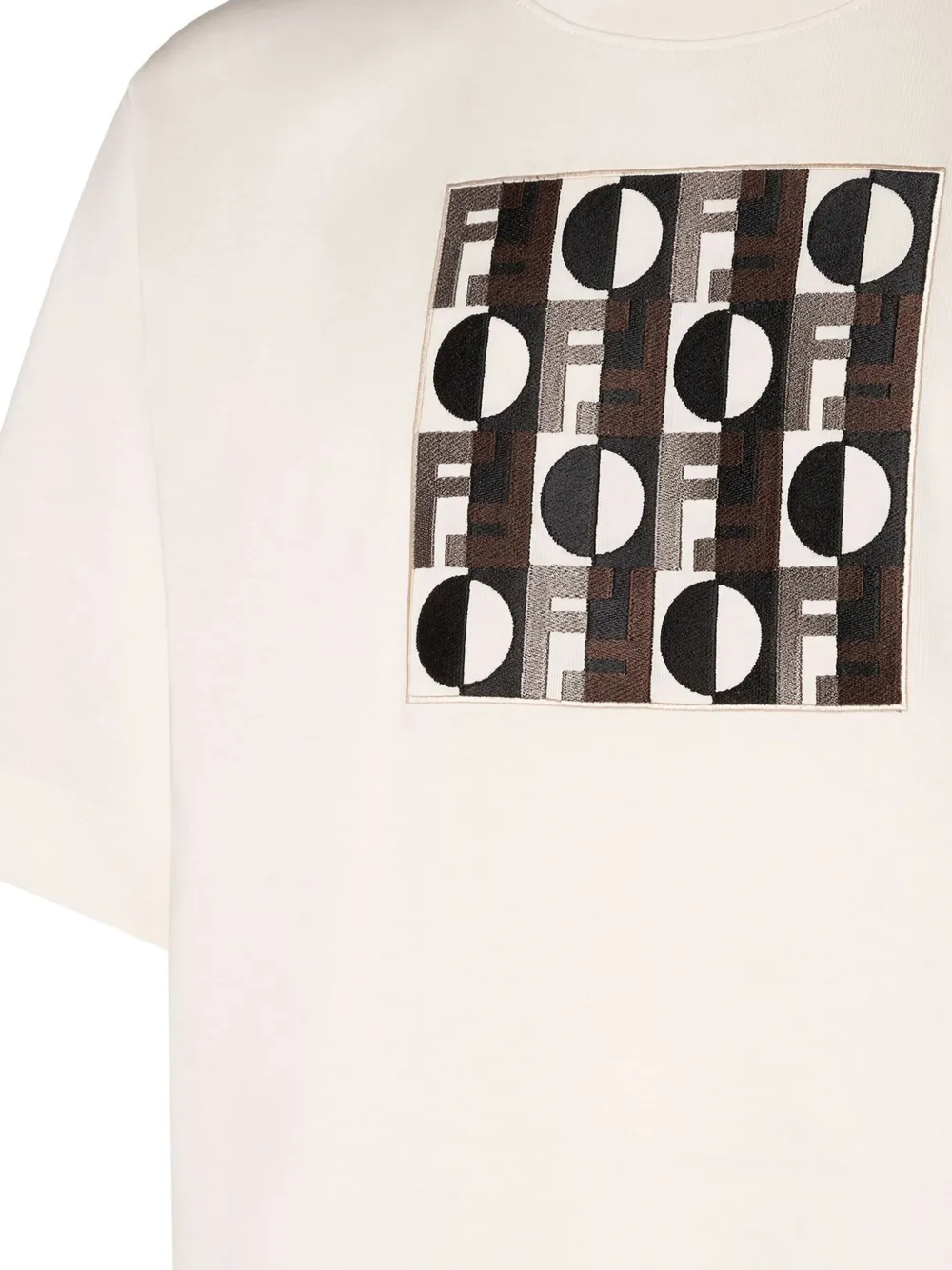 FENDI patterned-print T-shirt - Wit