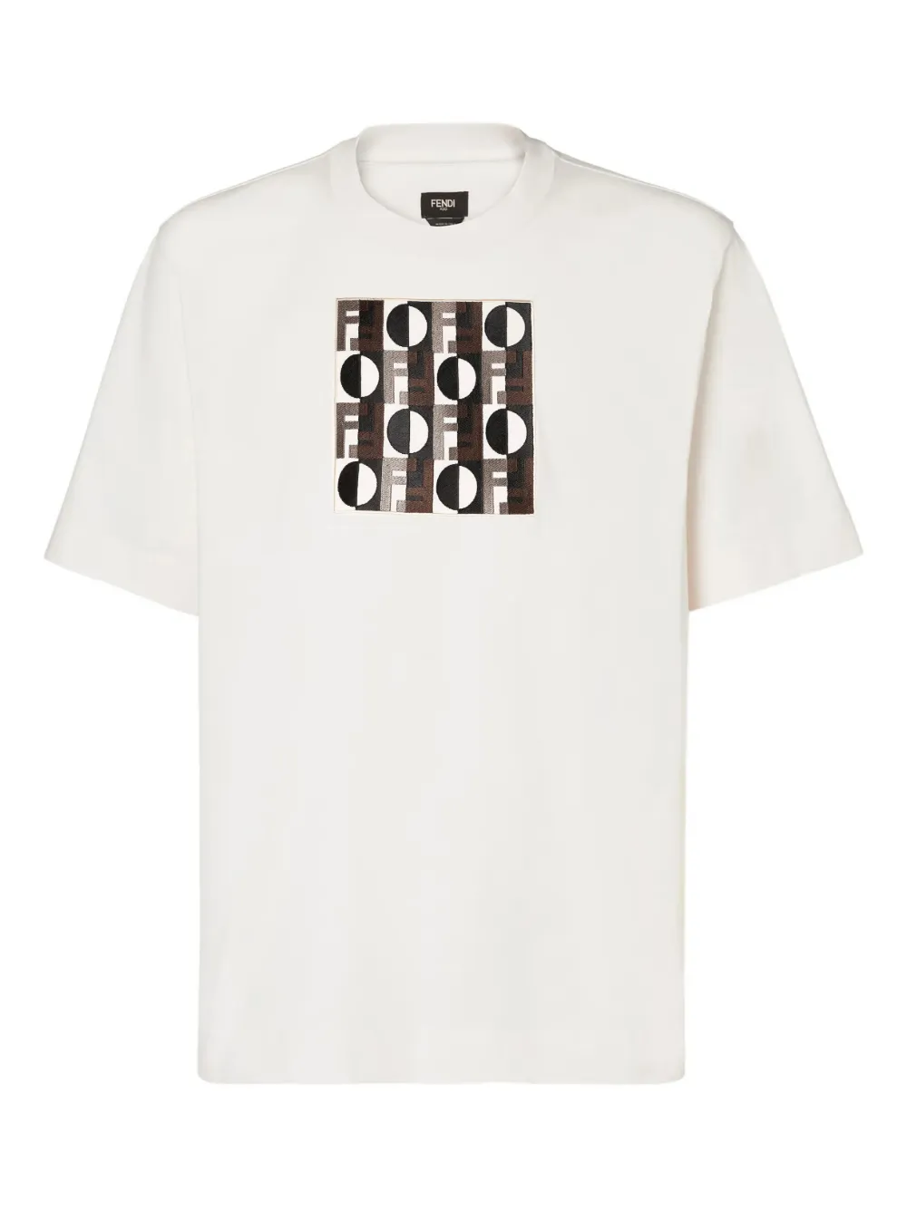 FENDI patterned-print T-shirt - Bianco