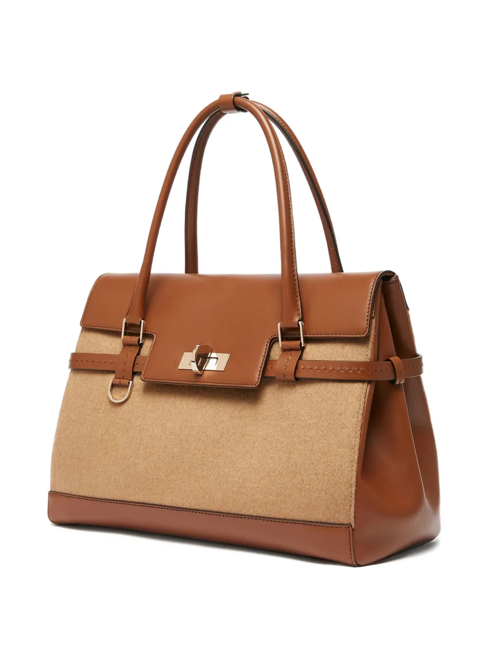 Max Mara Margaux25wk Camel-fur Tote Bag In Brown
