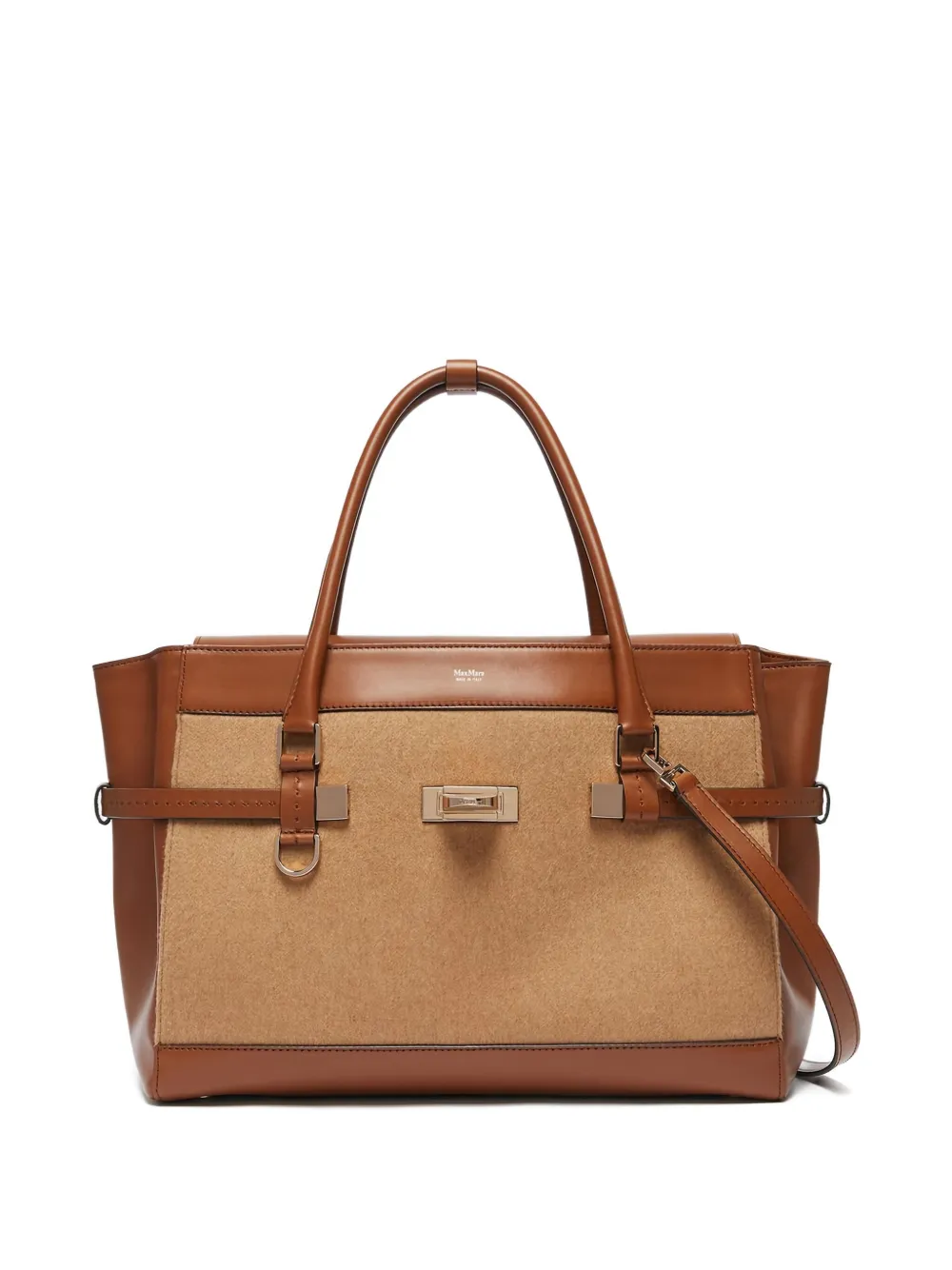 Max Mara Margaux25wk Camel-fur Tote Bag In Brown