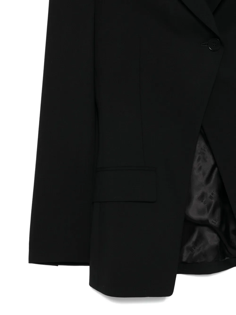 Msgm Button-fastening Blazer In Black