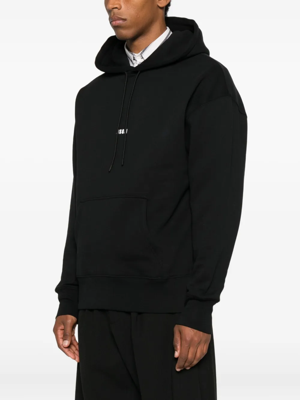 Msgm Hooded Sweatshirt Featuring Kangaroo Pocket In Black