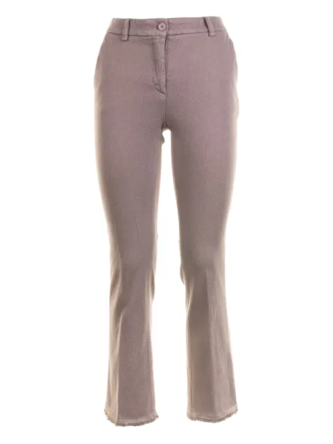 Via Masini 80 pantalones con dobladillo deshilachado