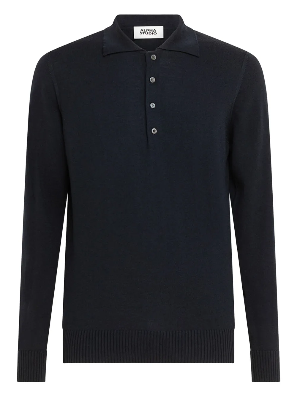 ALPHA STUDIO long sleeve polo shirt | Blue | Image 1