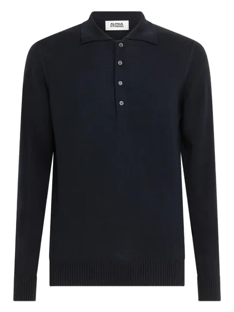 ALPHA STUDIO long sleeve polo shirt