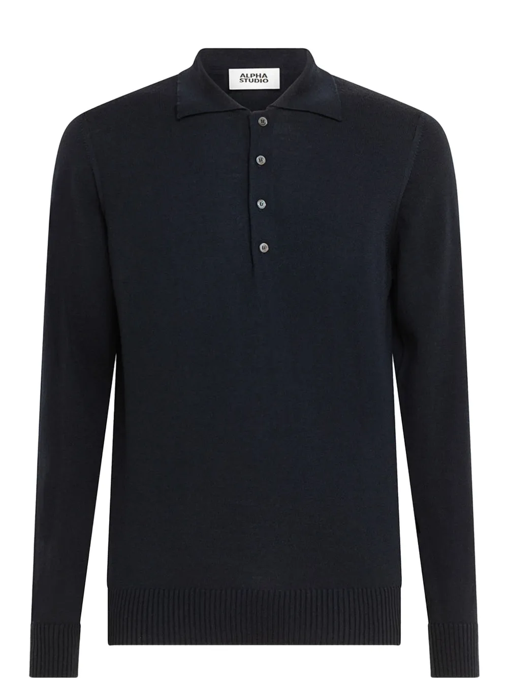ALPHA STUDIO long sleeve polo shirt - Blauw