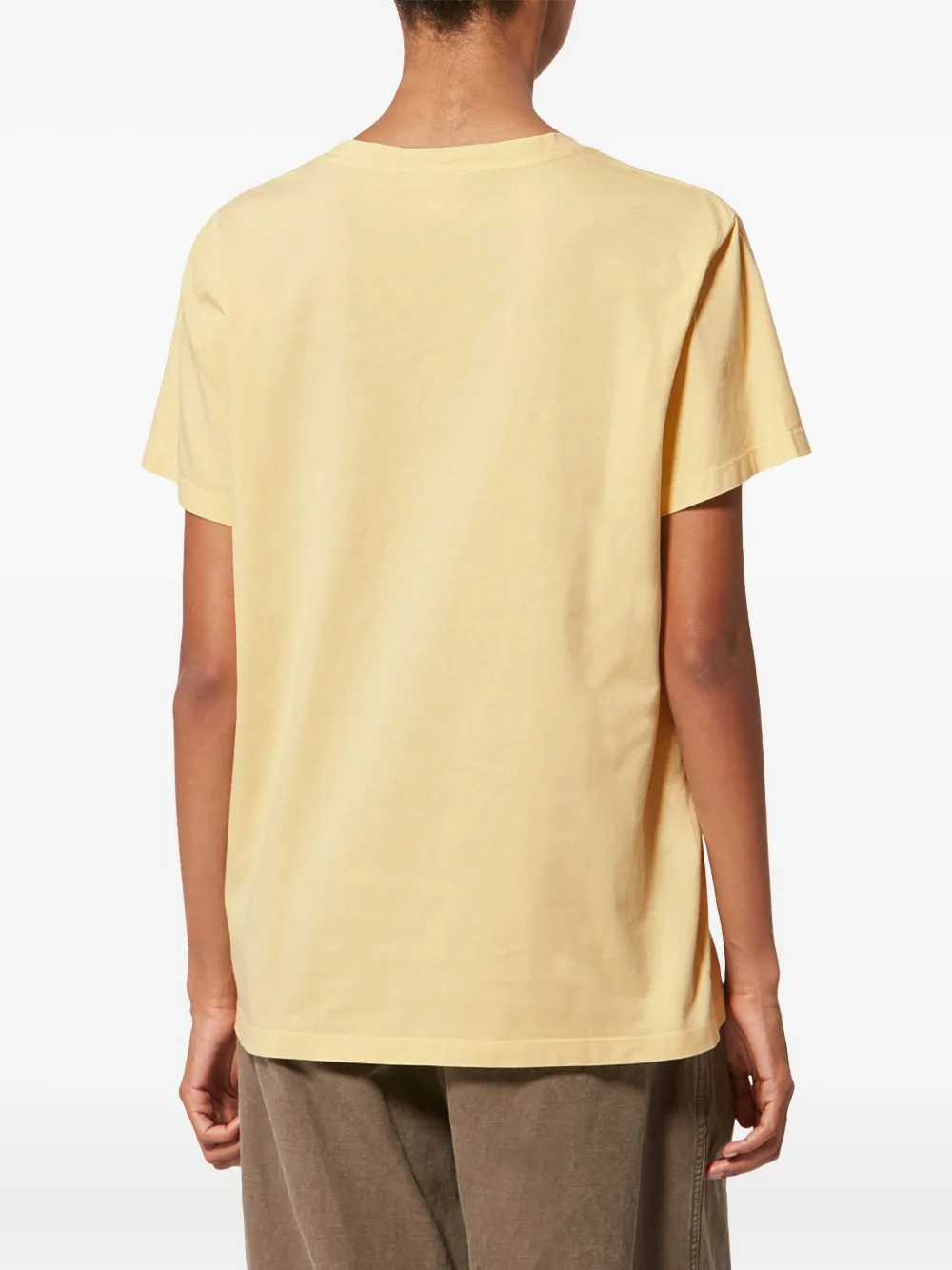 Isabel Marant Étoile Aby Crew-neck T-shirt In Yellow