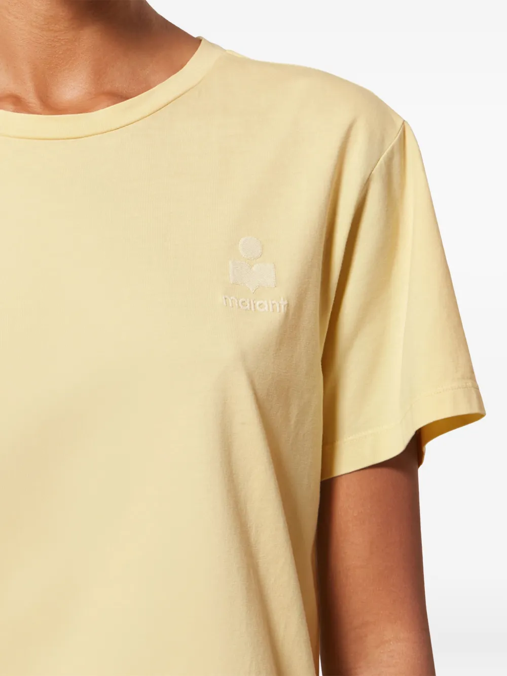 Isabel Marant Étoile Aby Crew-neck T-shirt In Yellow
