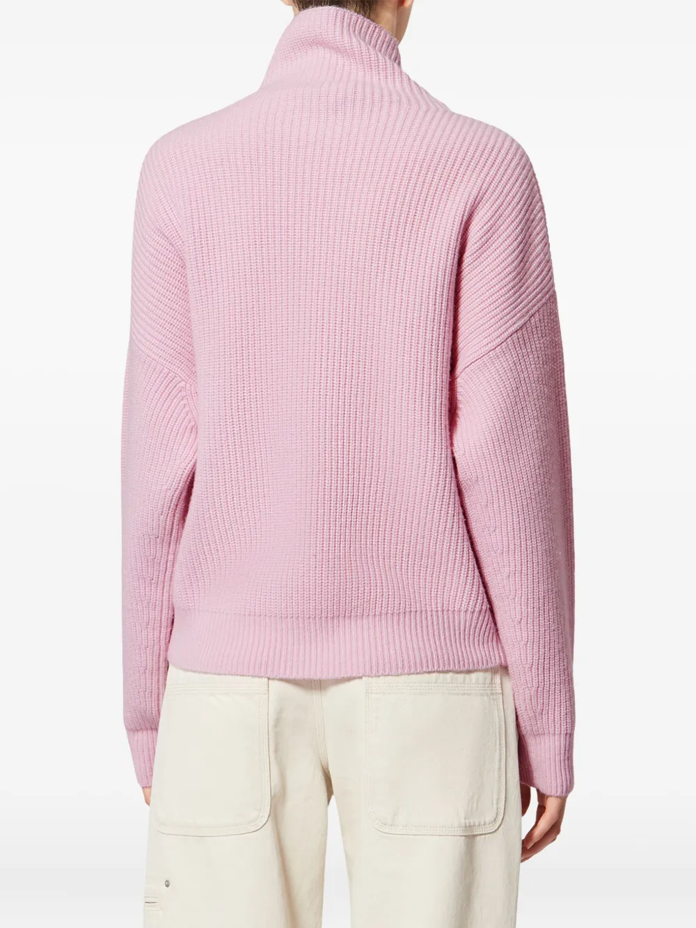 ISABEL MARANT Brooke geribbelde coltrui Roze