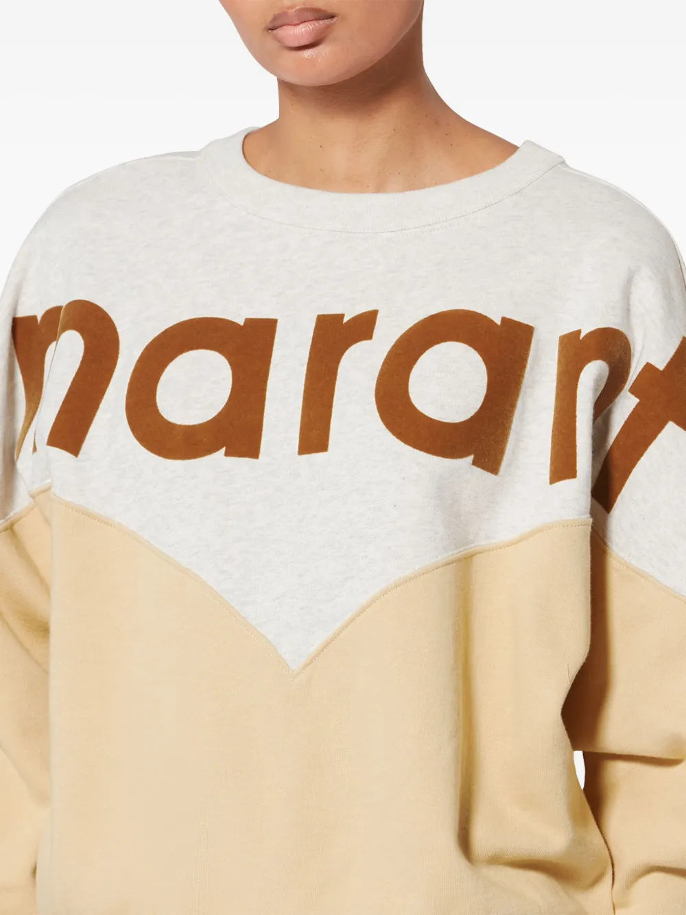 Isabel Marant Étoile Houston Colourblock Sweatshirt In Brown