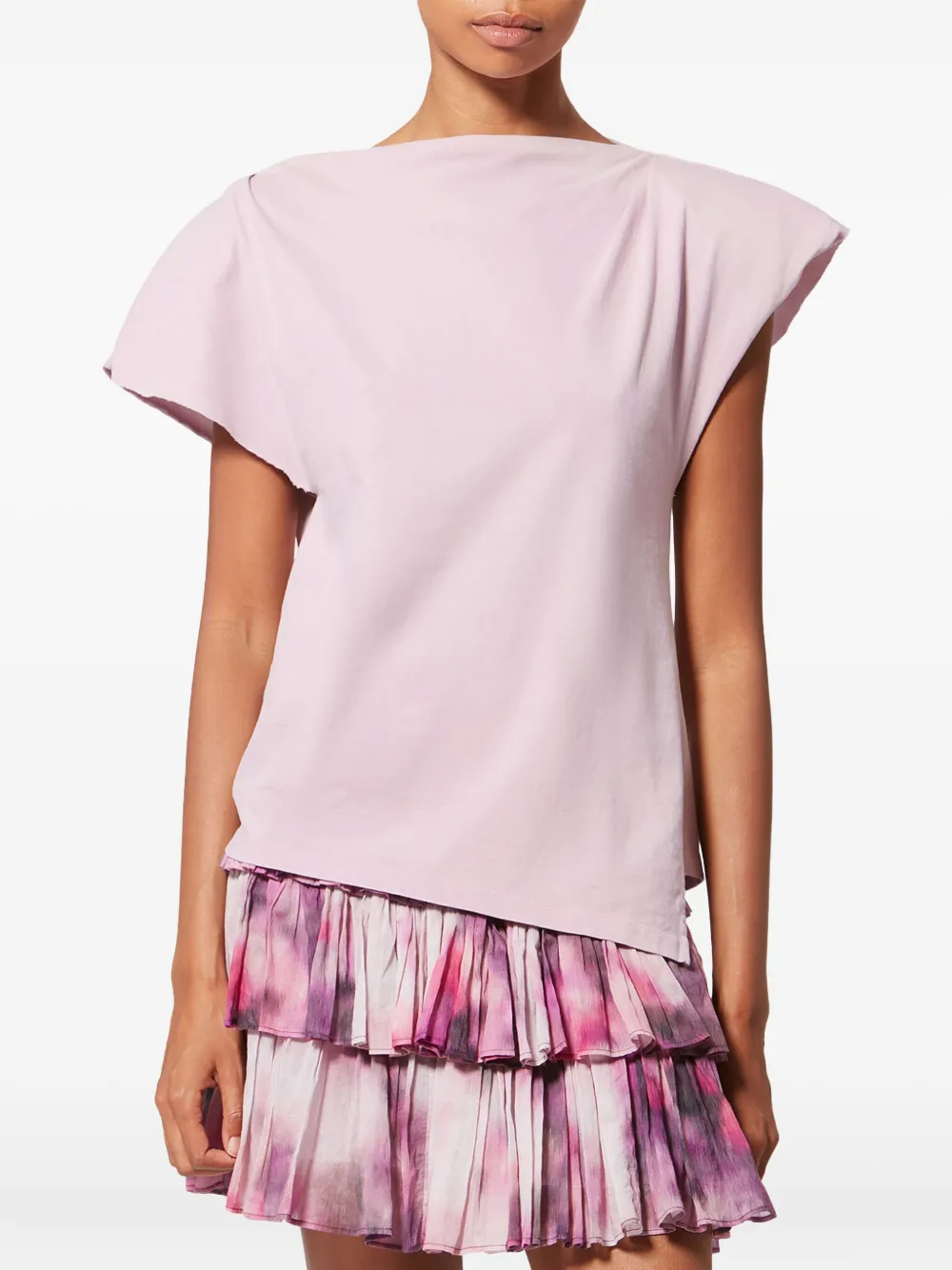  Isabel Marant Sebani Draped Tee T-shirt - Pink 