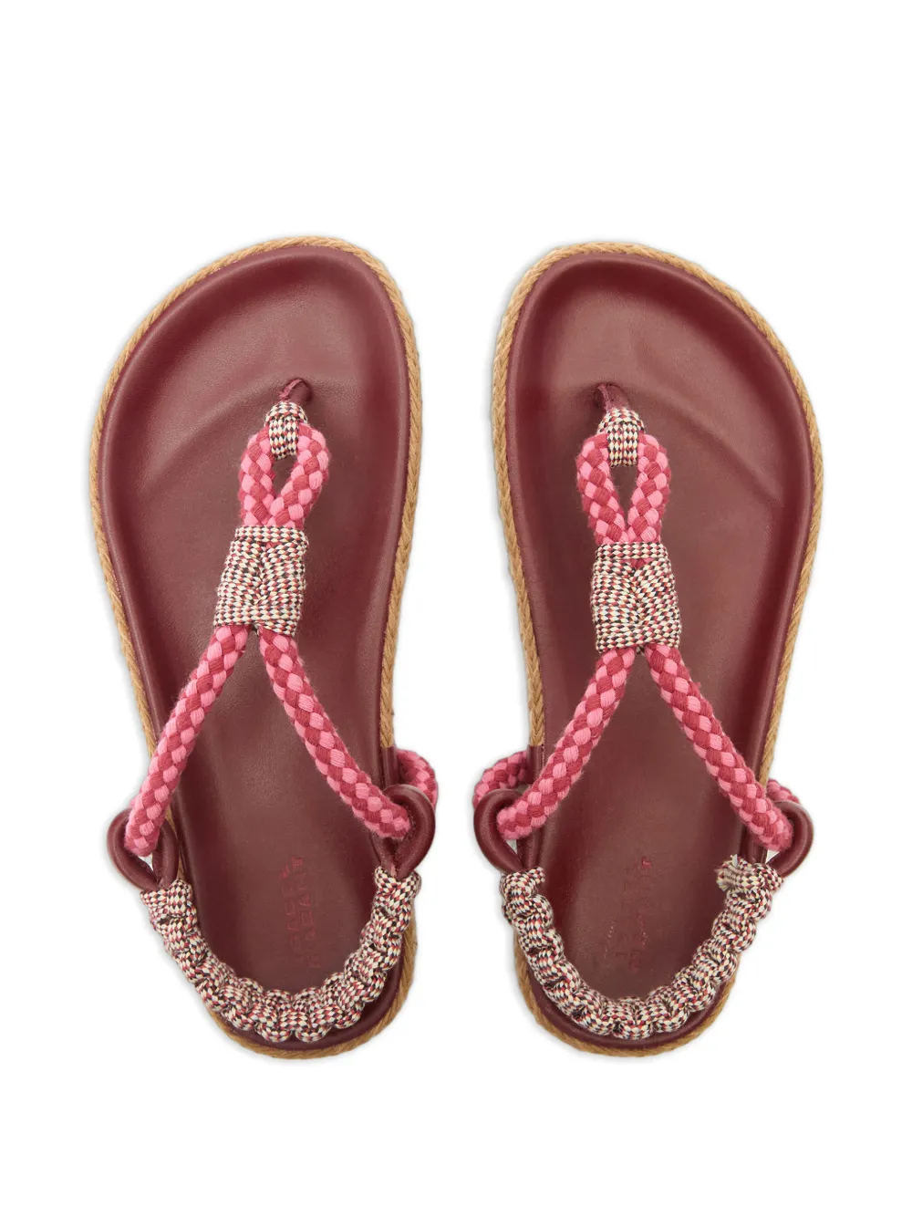 ISABEL MARANT Gypos gevlochten sandalen Roze