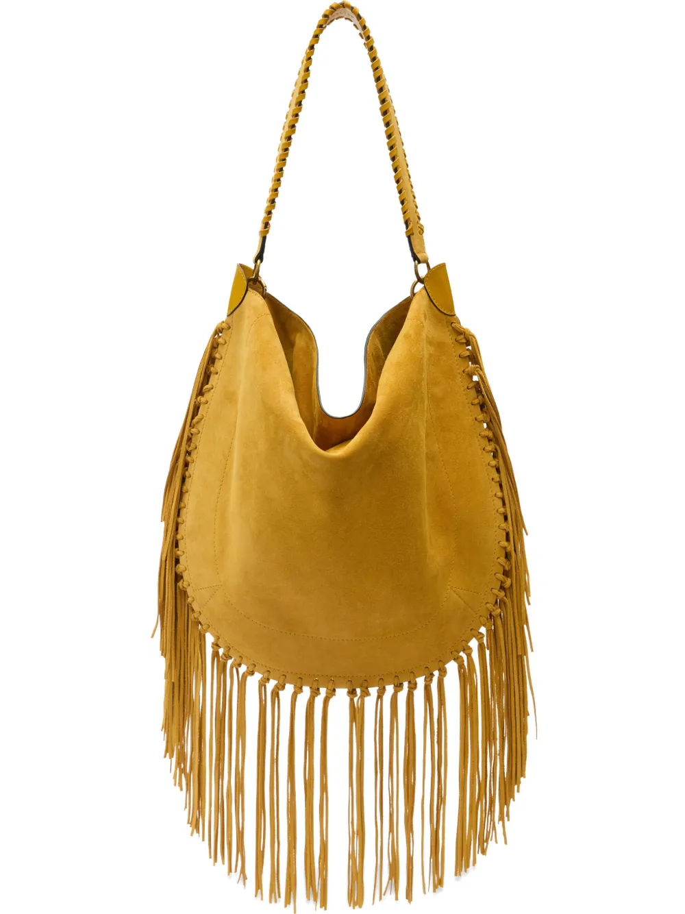 ISABEL MARANT sac porté épaule Oskan à franges | jaune | Image 1