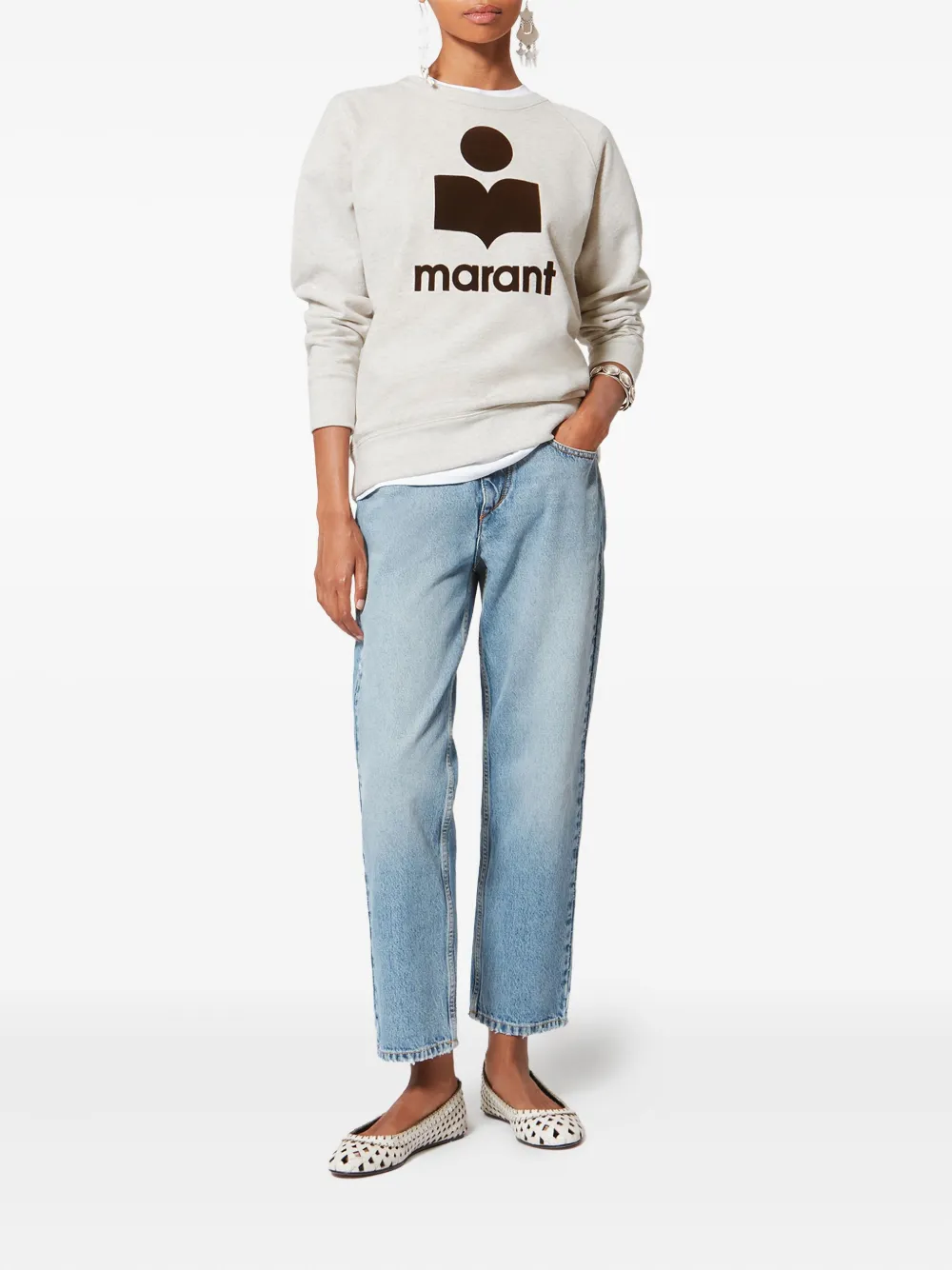 Isabel Marant Étoile Millyny Logo Sweatshirt In White