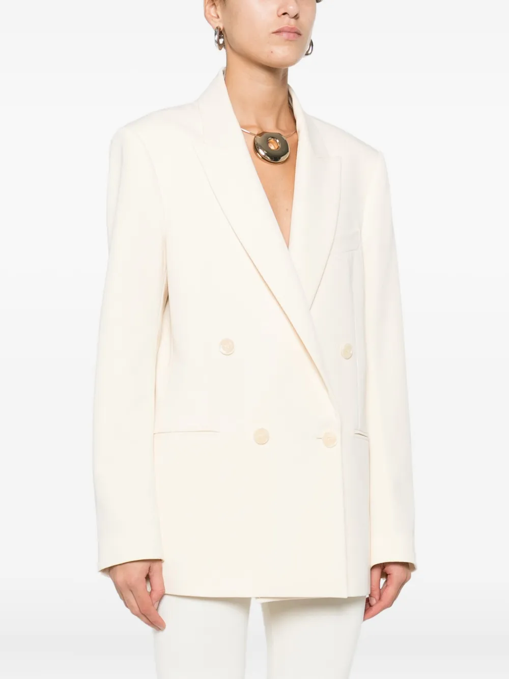 Patrizia Pepe Jack met dubbele rij knopen Wit