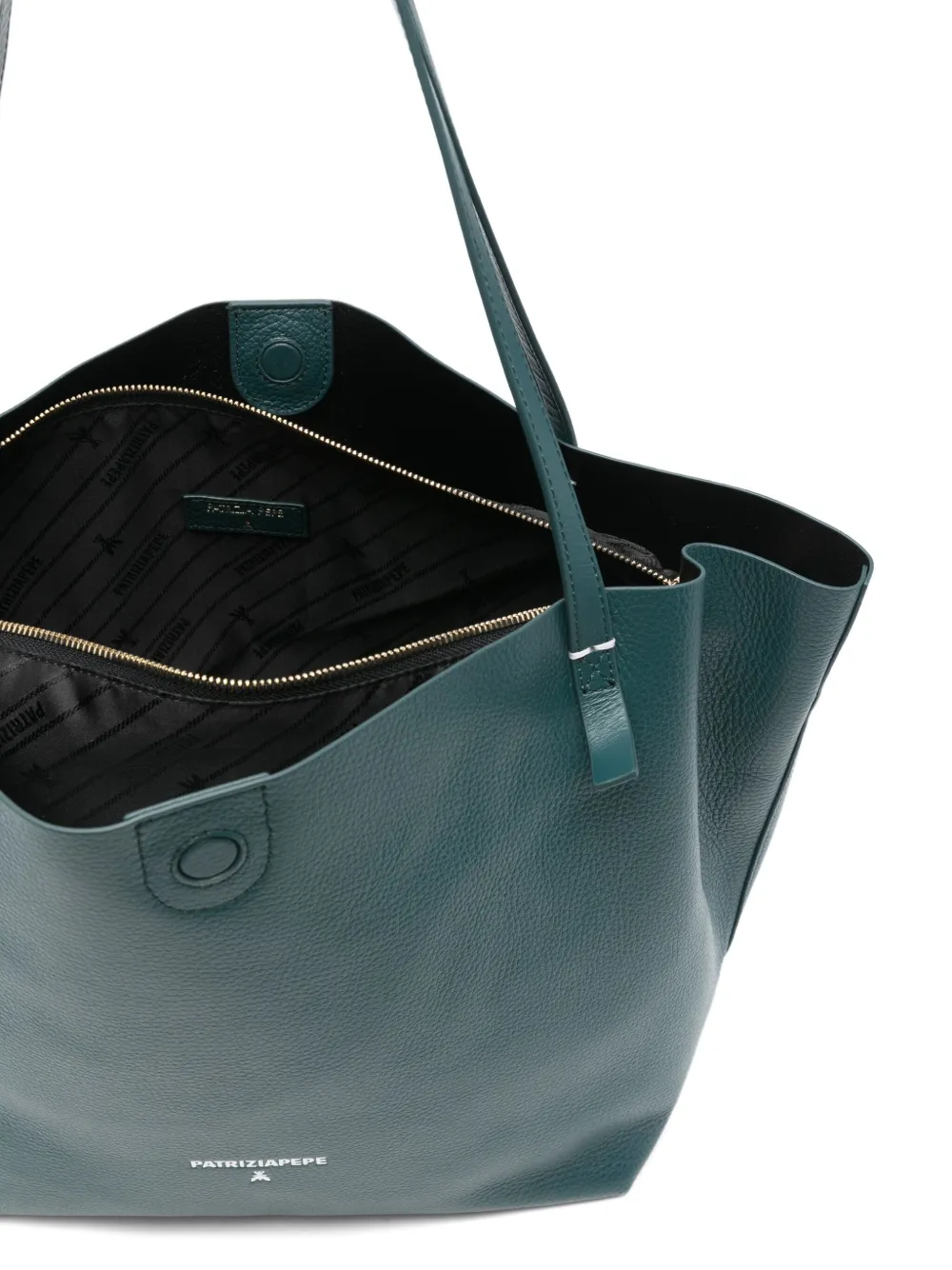 Patrizia Pepe Logo-detail Shoulder Bag In Green