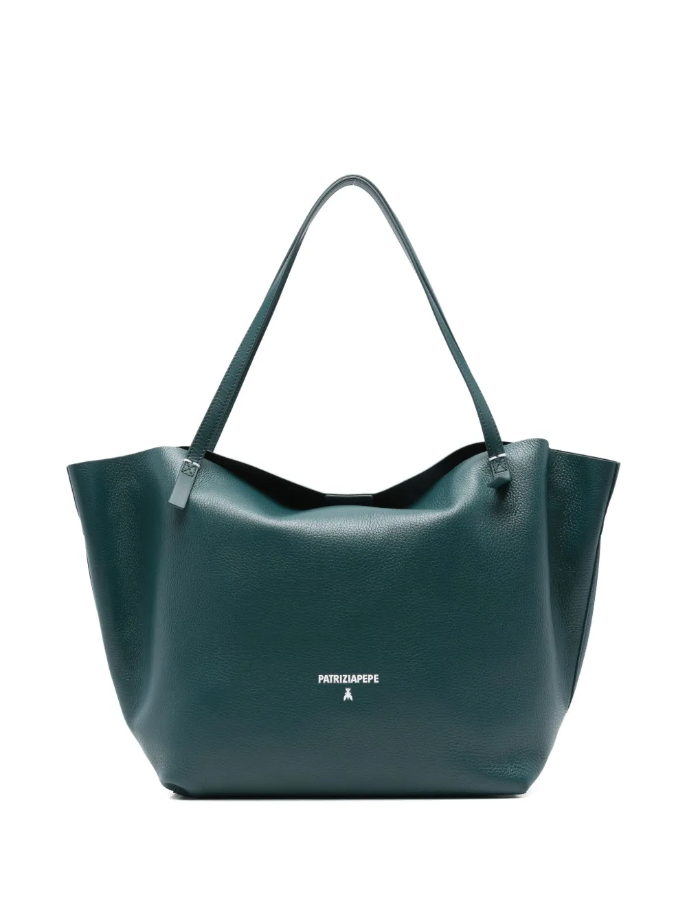 Patrizia Pepe Logo-detail Shoulder Bag In Green