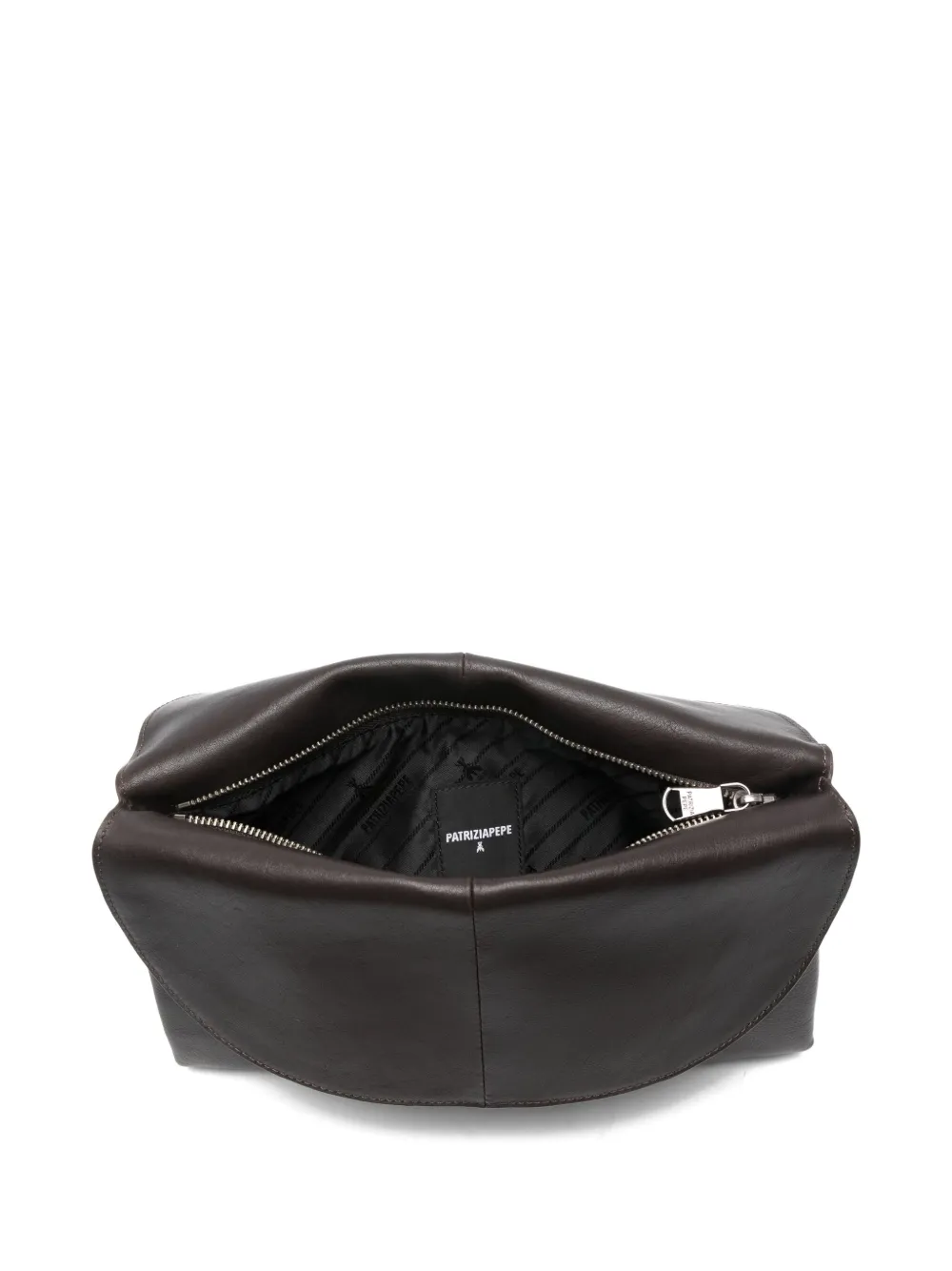 Patrizia Pepe Schoudertas met kettingband Bruin