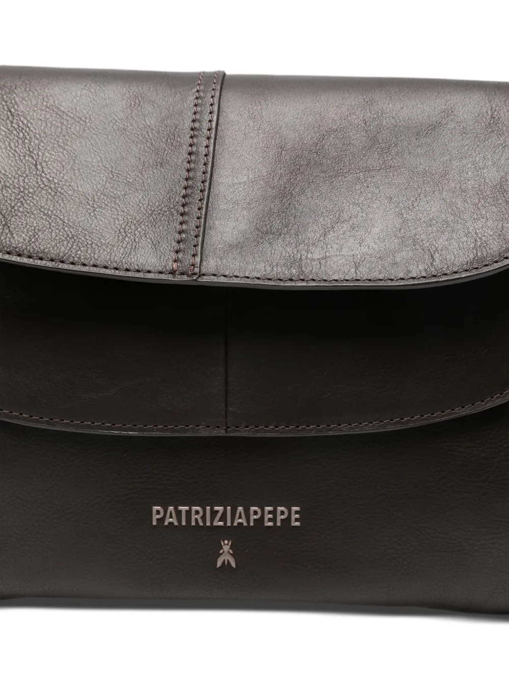 Patrizia Pepe Schoudertas met kettingband Bruin