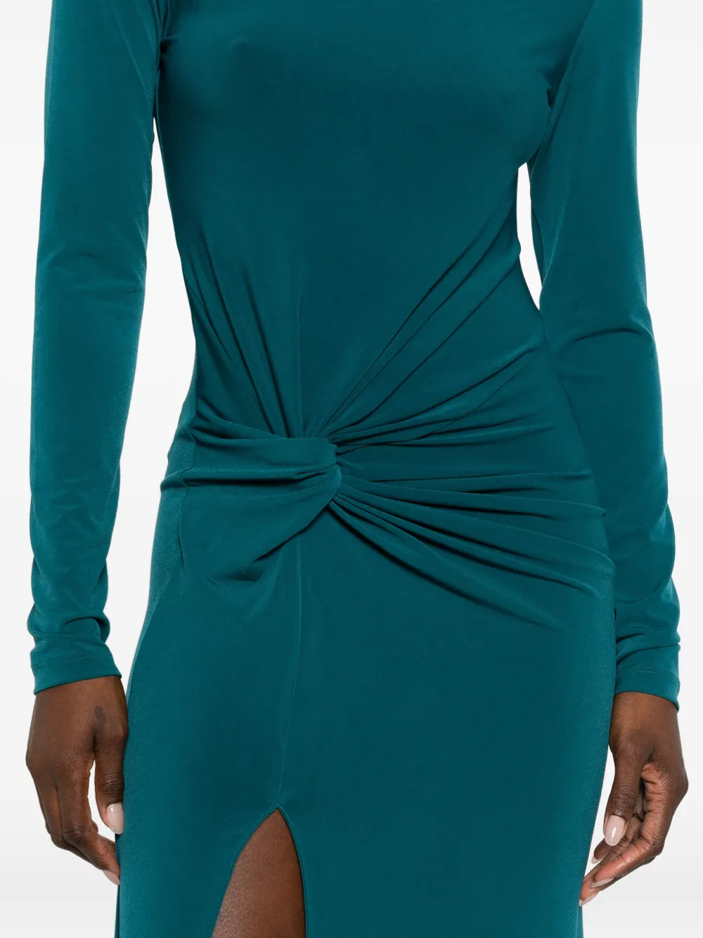 Knot-Detail Slit Dress