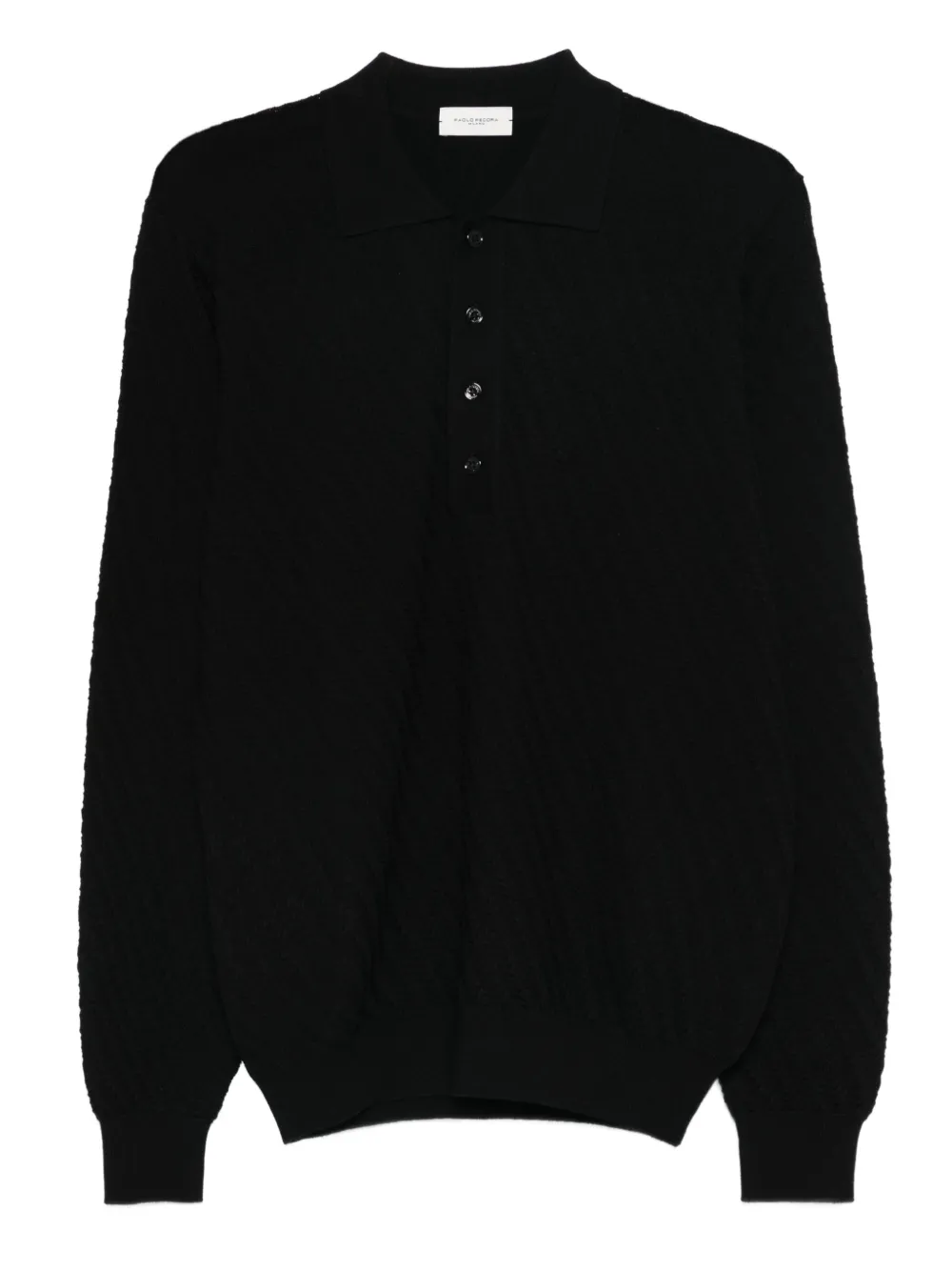 Paolo Pecora polo en jacquard | noir | Image 1