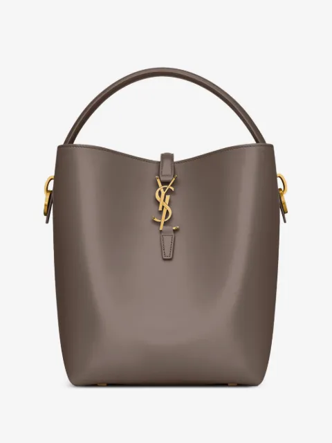 Saint Laurent logo-plaque top-handle tote bag
