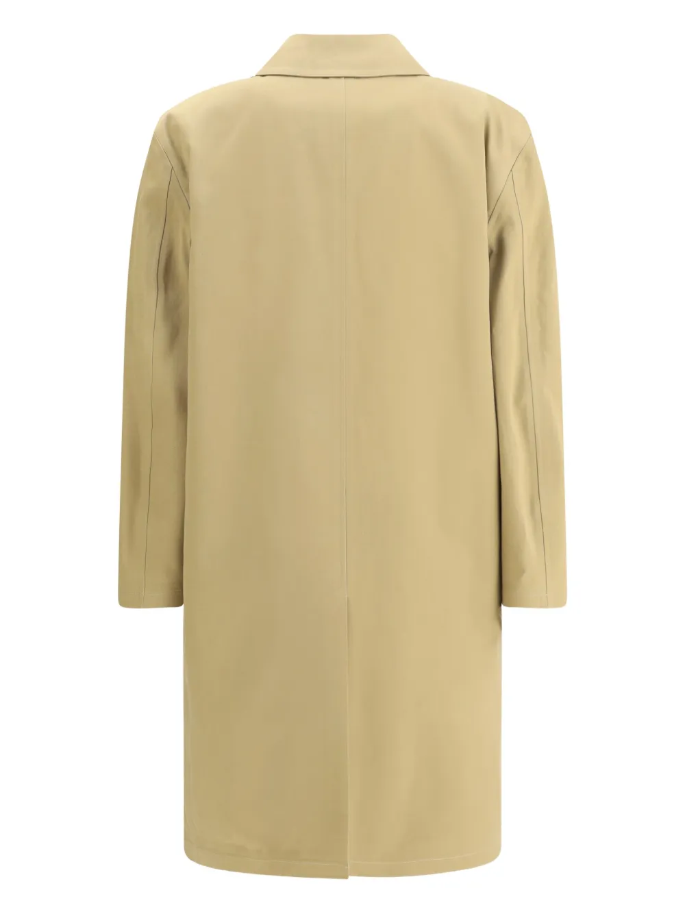 Saint Laurent Gabardine jas met gesp knopen Beige