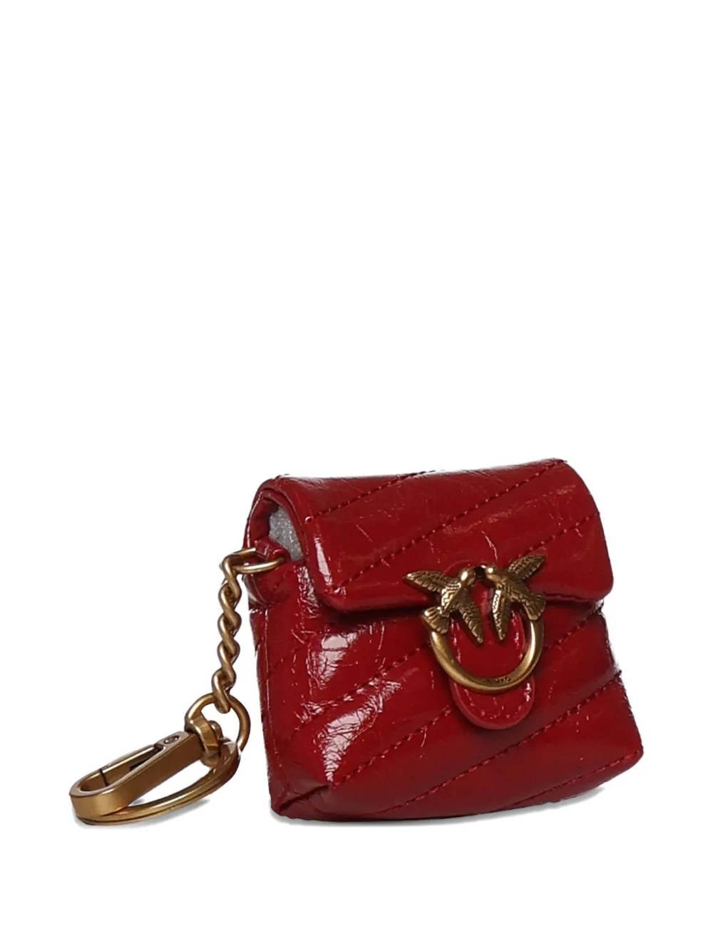 PINKO quilted airpods case - Rosso