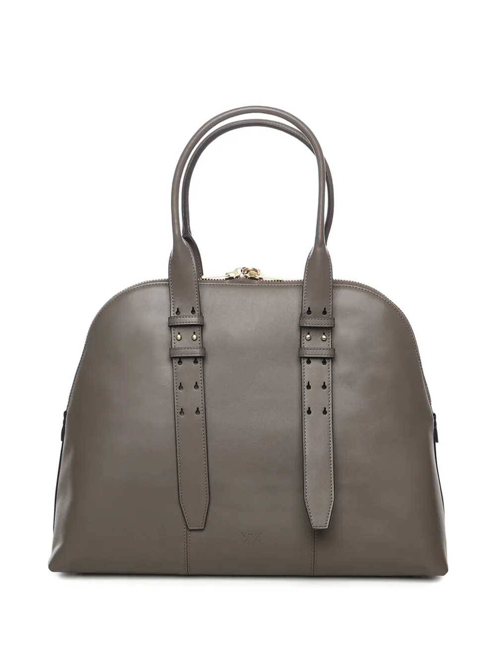 PINKO maxi Escape leather tote bag - Grijs