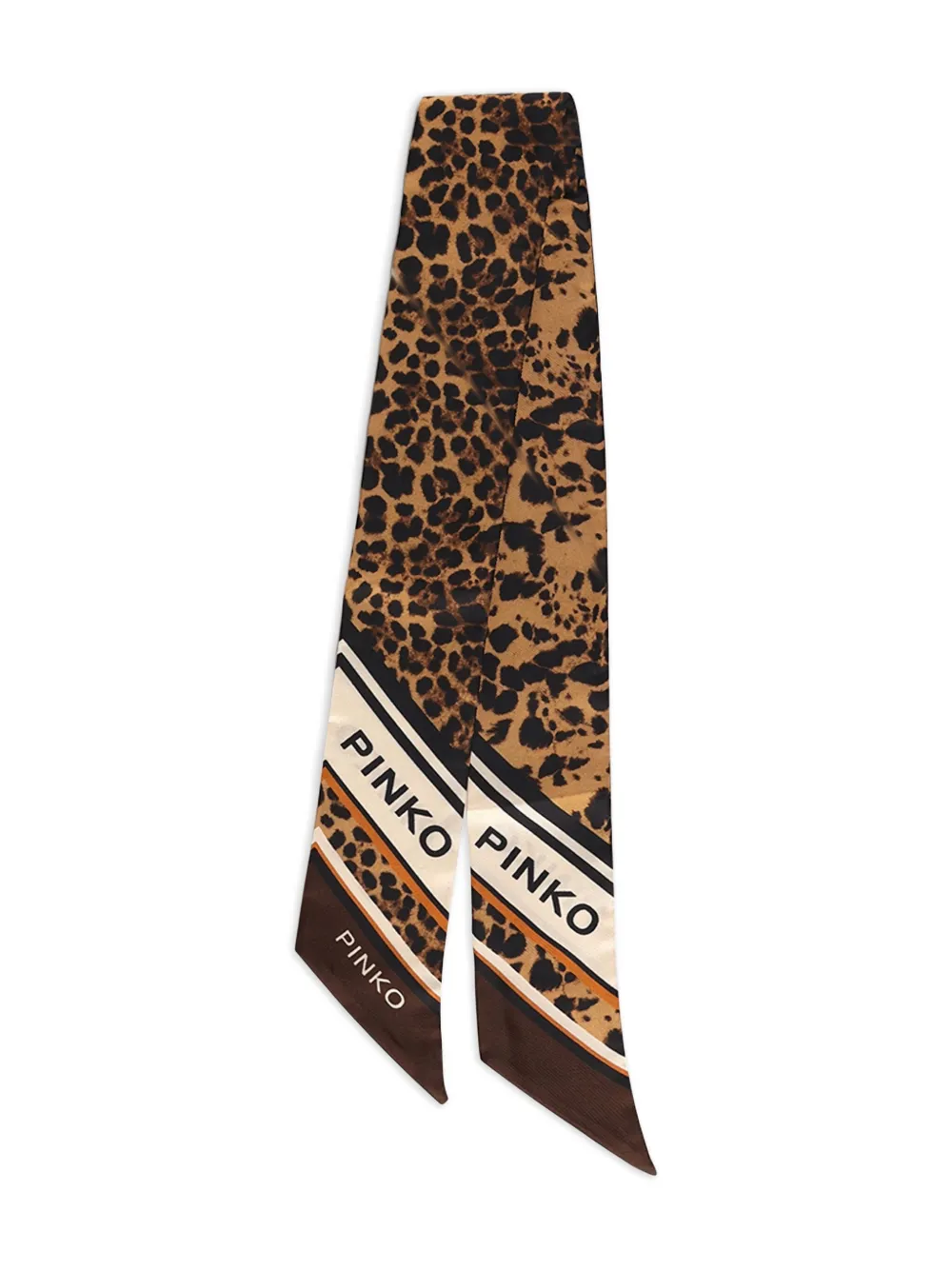 PINKO Sciarpa con stampa leopardata - Marrone