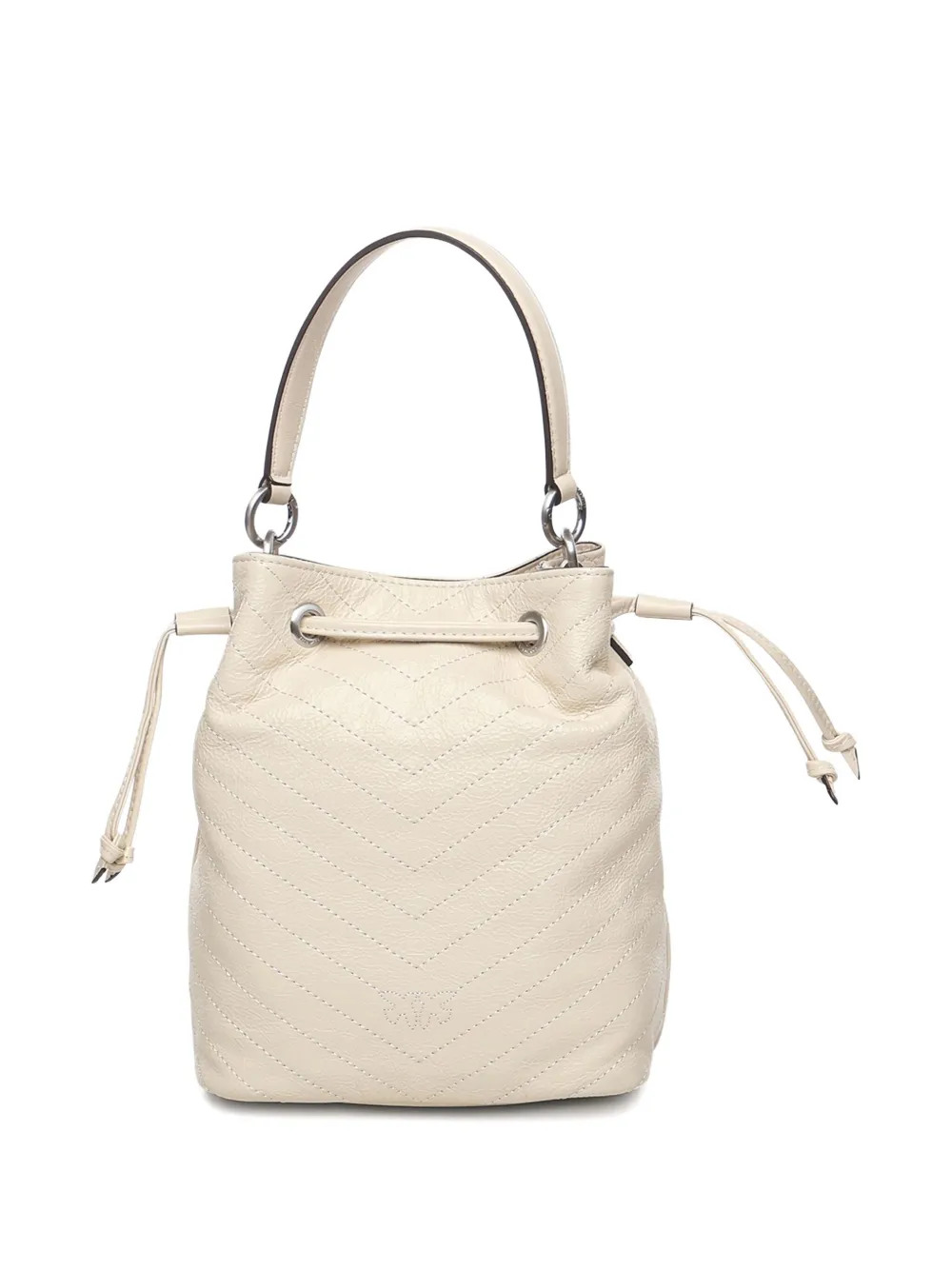 PINKO small Cargo Bucket chevron-quilted tote bag - Beige