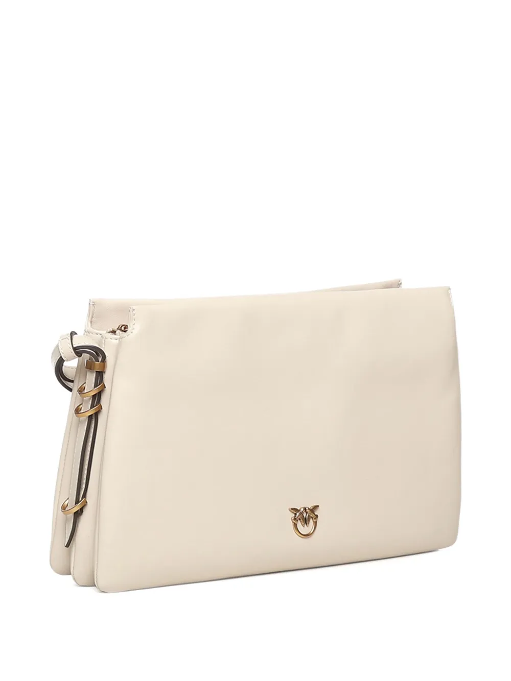 Pinko Logo-plaque Shoulder Bag In Neutral