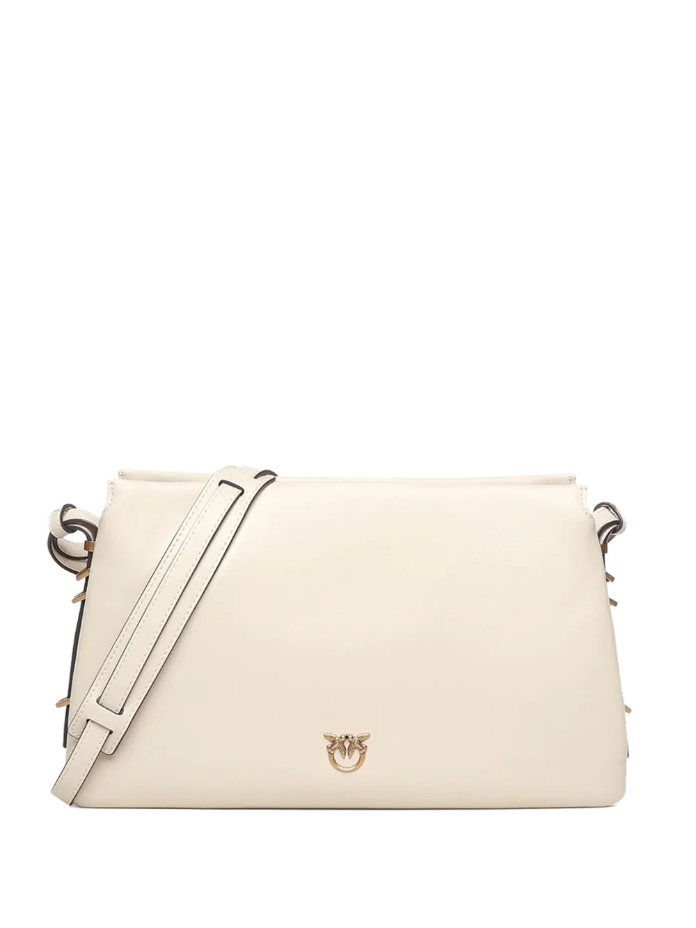Pinko Logo-plaque Shoulder Bag In Neutral