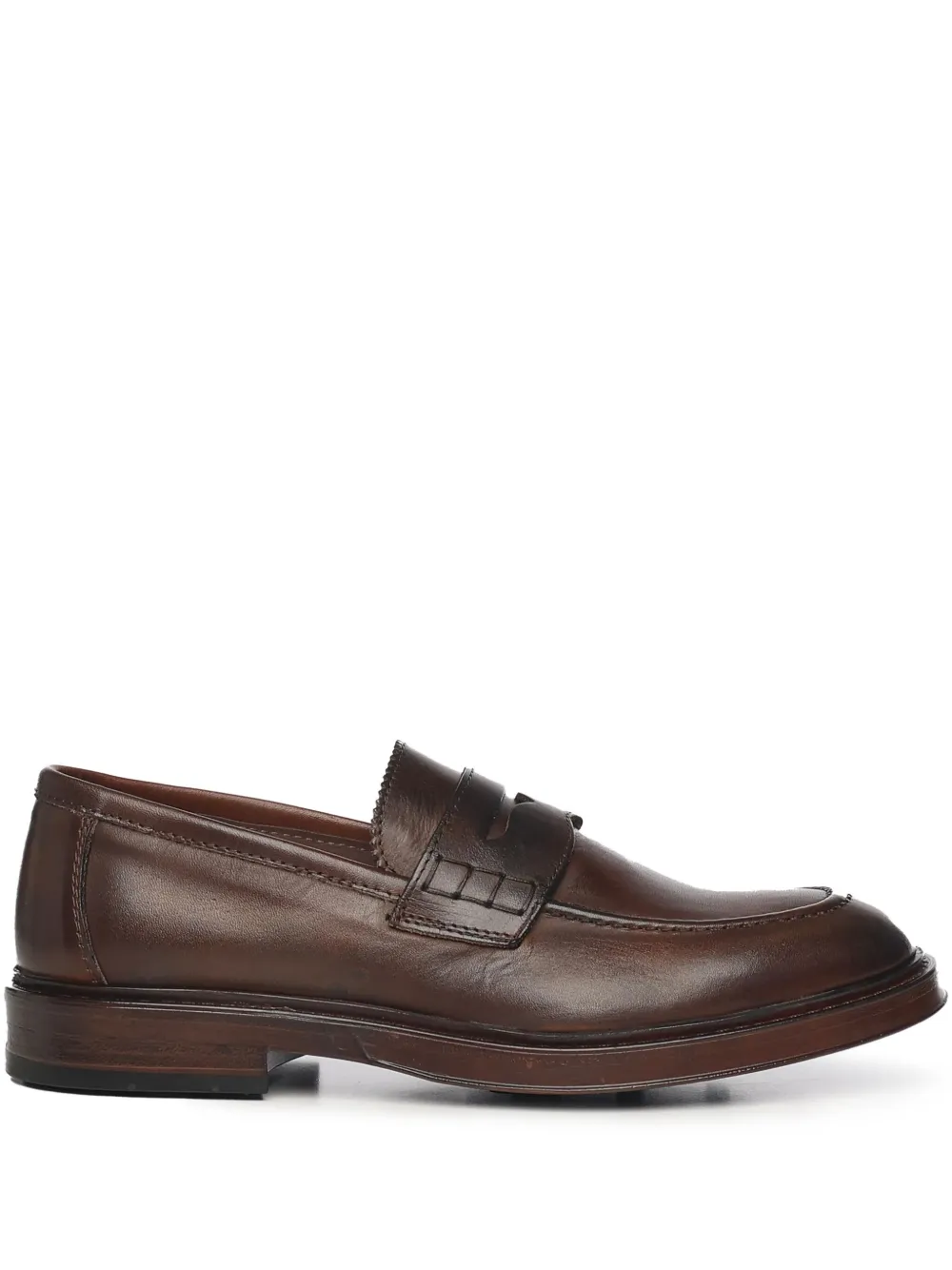 Giuliano Galiano leather round-toe loafers Bruin